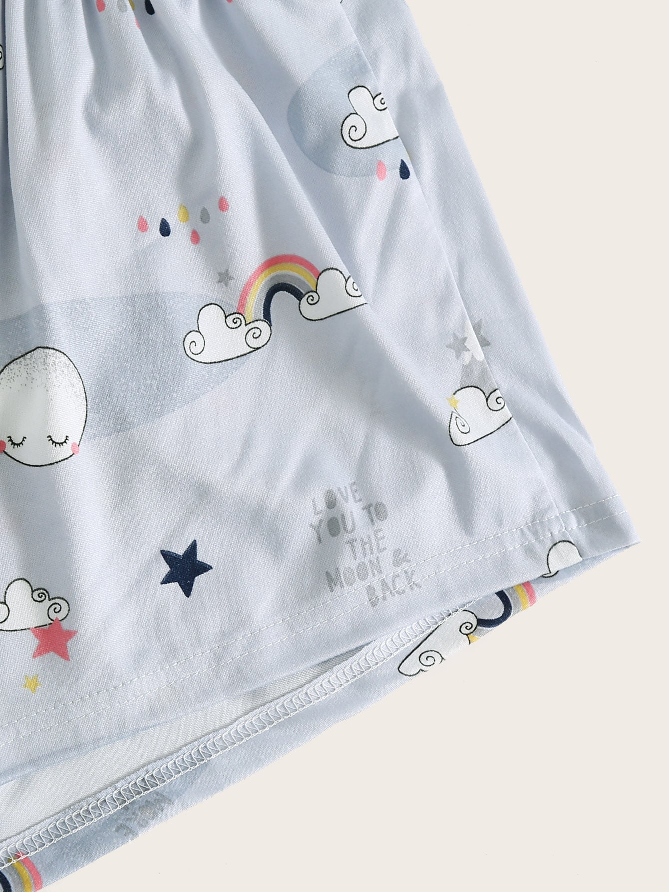 Cartoon Graphic Eye Cover Pajama Set