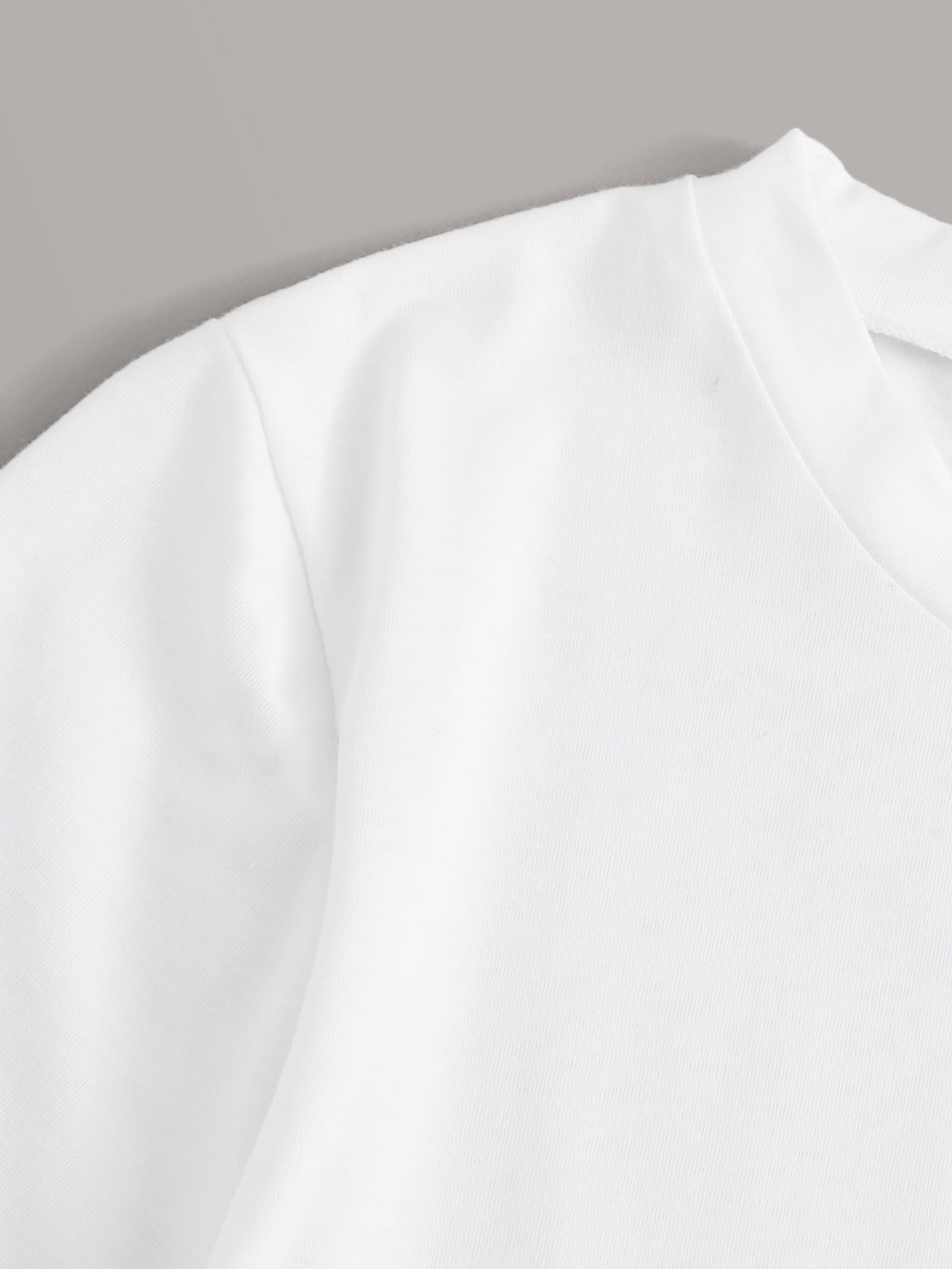 Solid Tee & Self Tie  Button Front Skirt