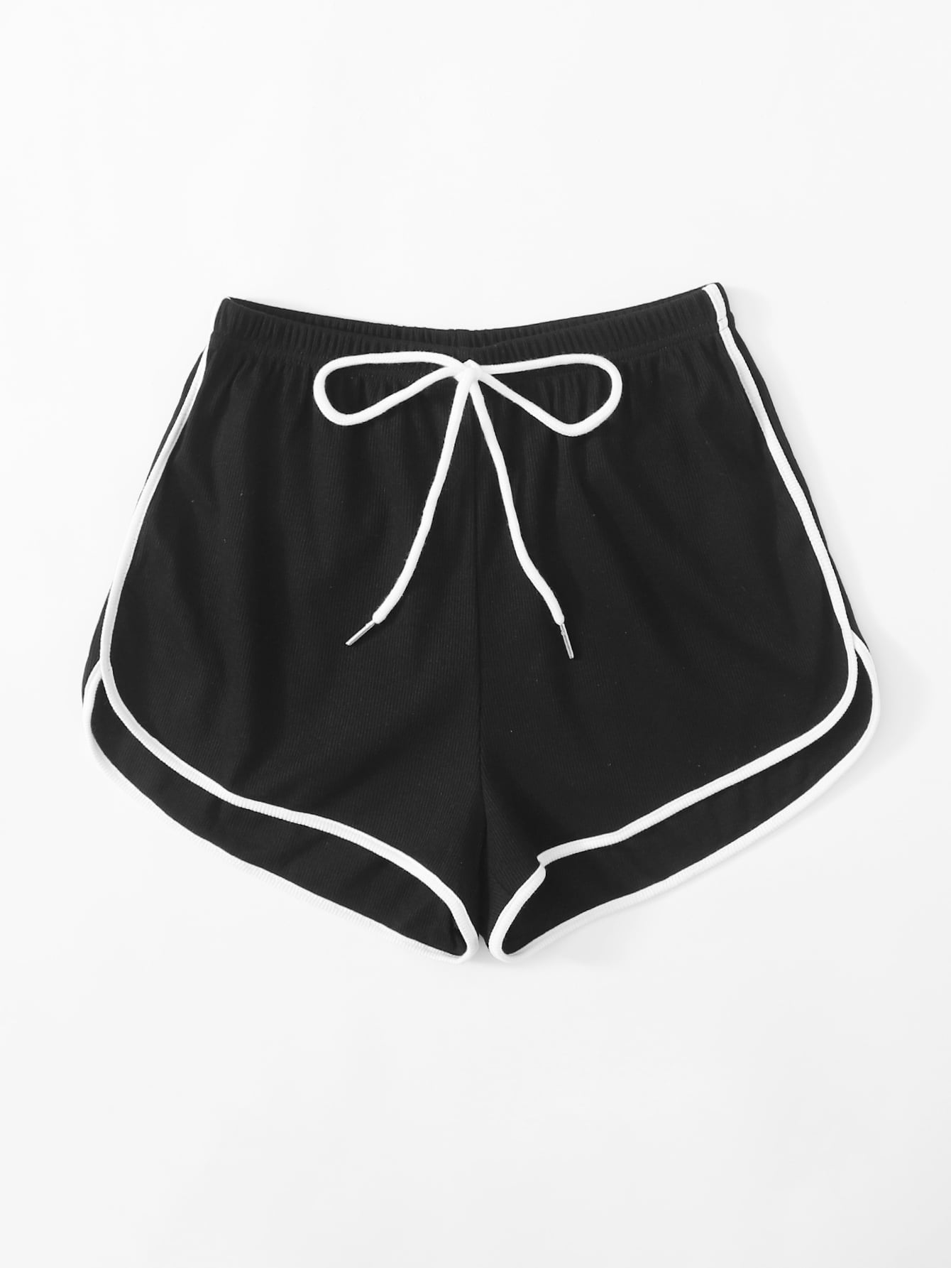 Drawstring Waist Dolphin Shorts