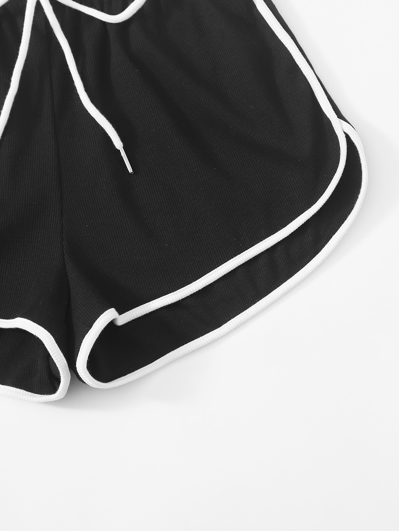 Drawstring Waist Dolphin Shorts