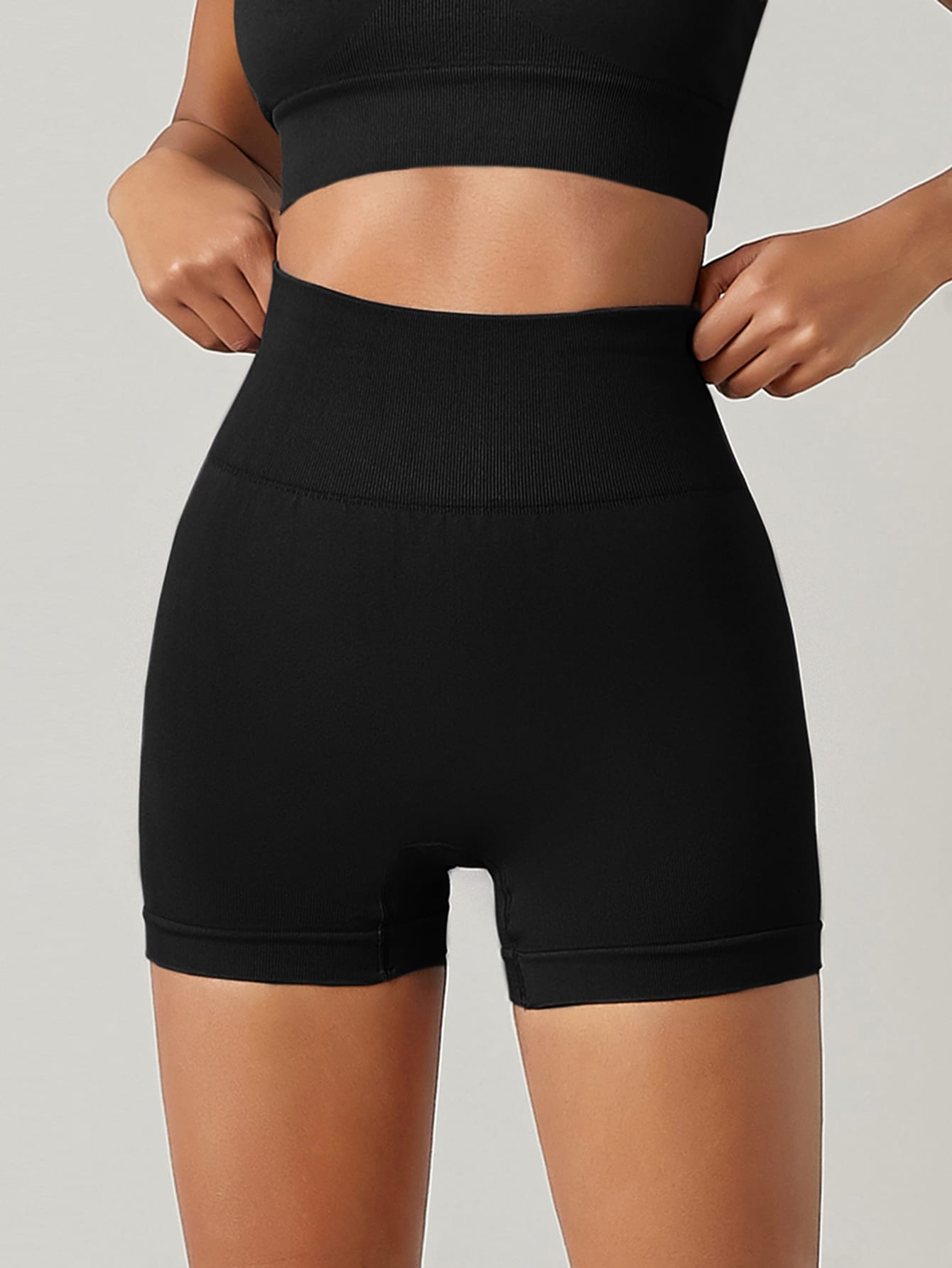 High Waist Seamless Sports Shorts Stretchy Shorts