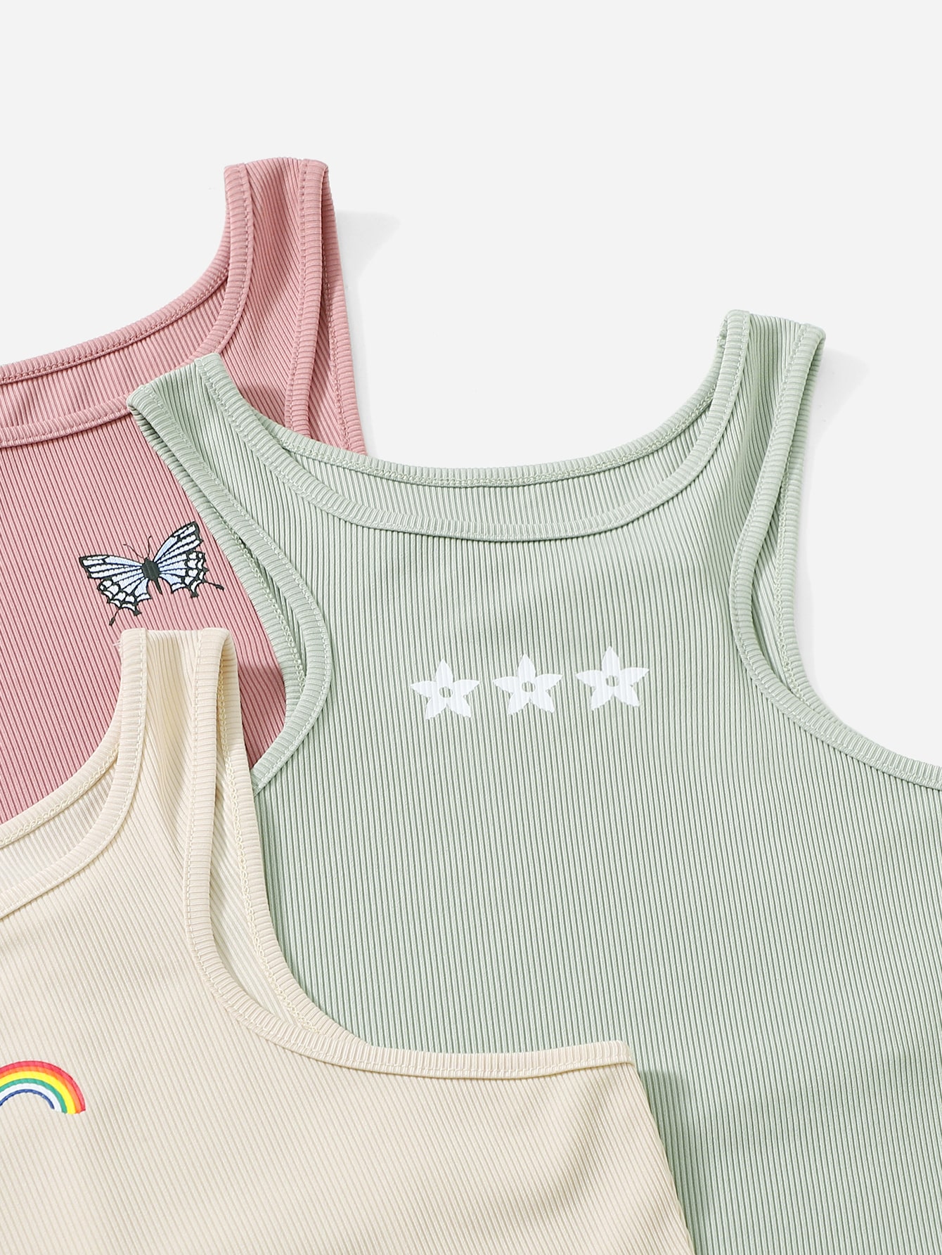 3sets Graphic Lounge Tank Top & Shorts