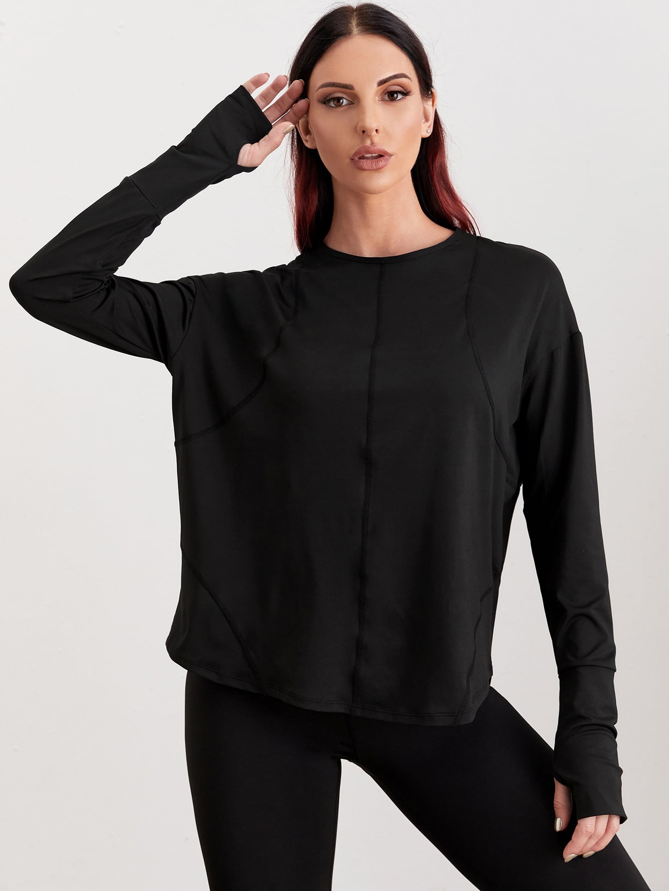Cut Out Seam Breathable Sports Tee