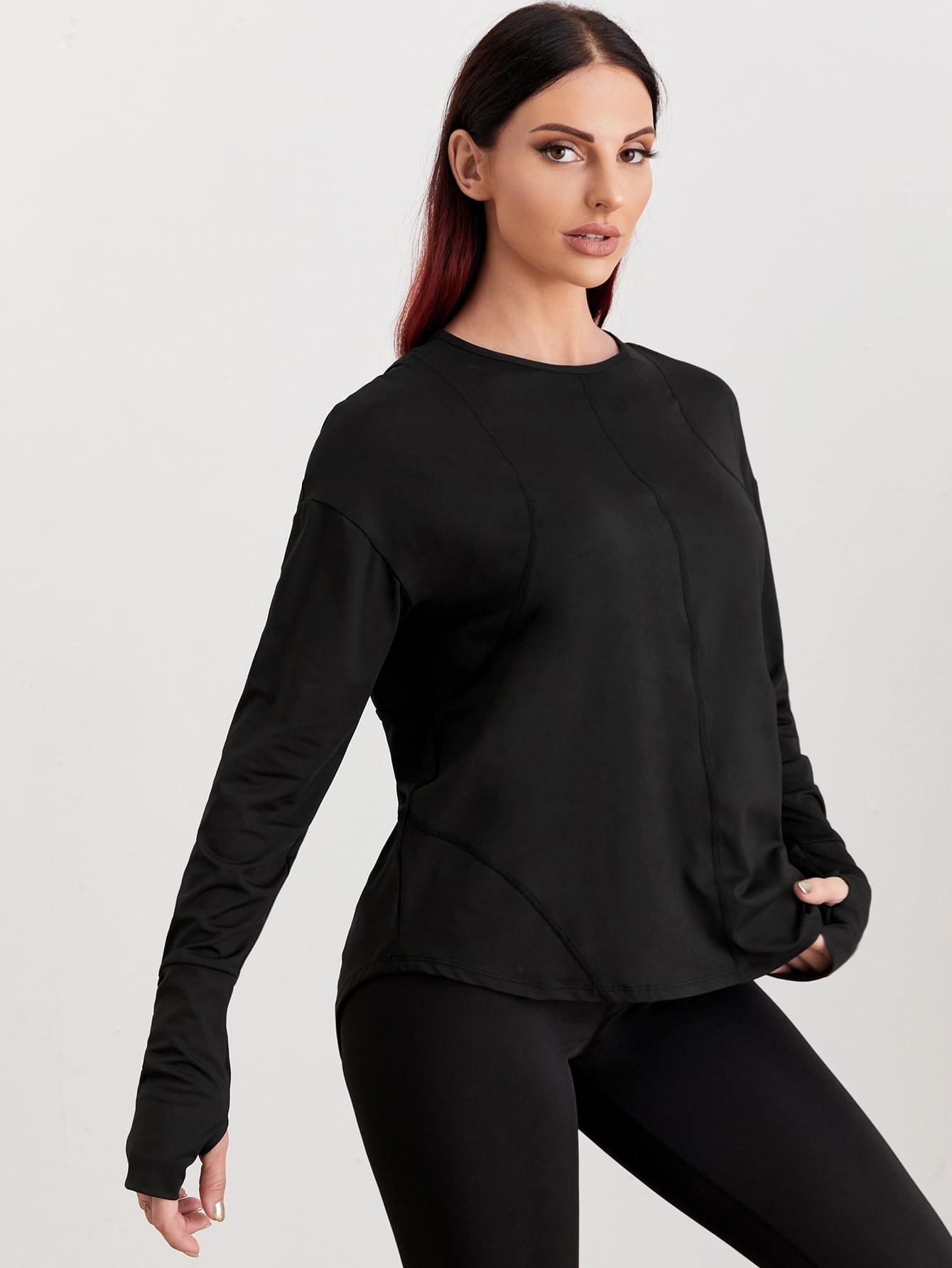 Cut Out Seam Breathable Sports Tee