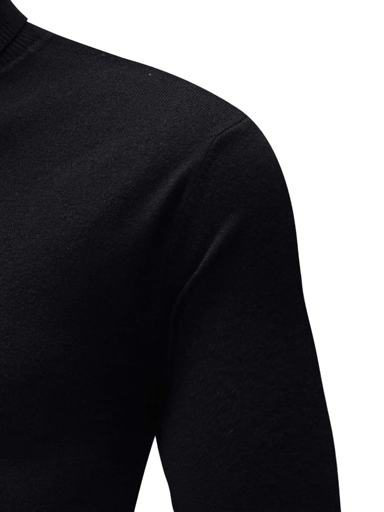 Manfinity RivetRise Guys Turtle Neck Ribbed Knit Sweater