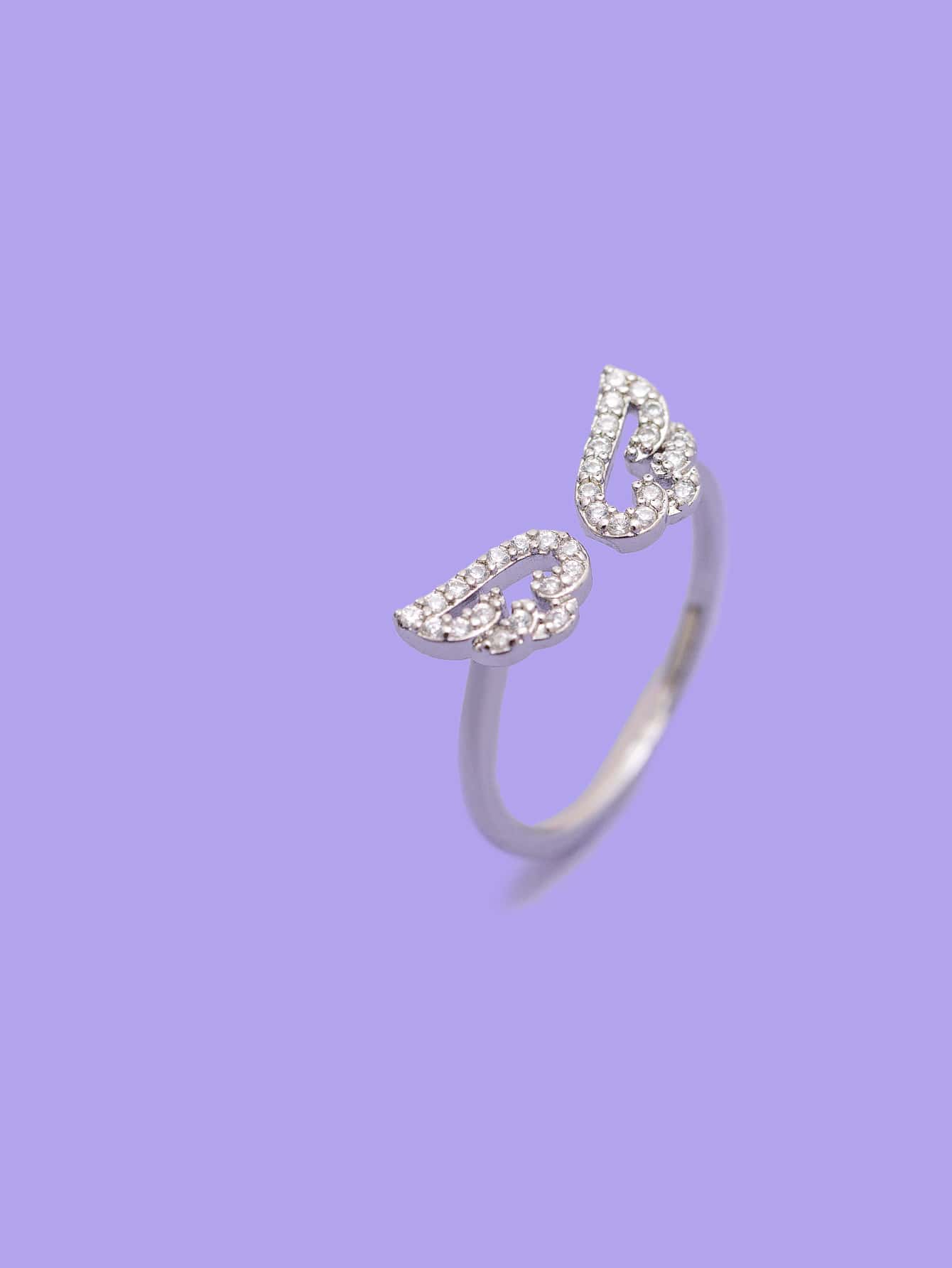 Wing Decor Cuff Ring