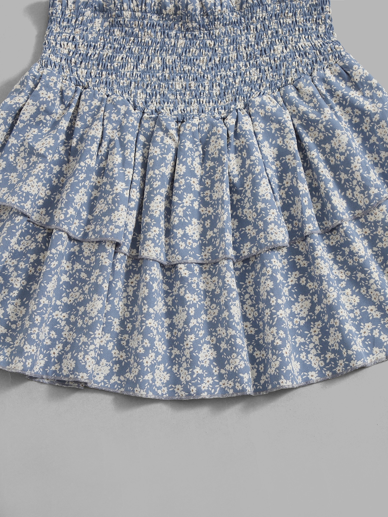 Tank Top & Ditsy Floral Shirred Skirt