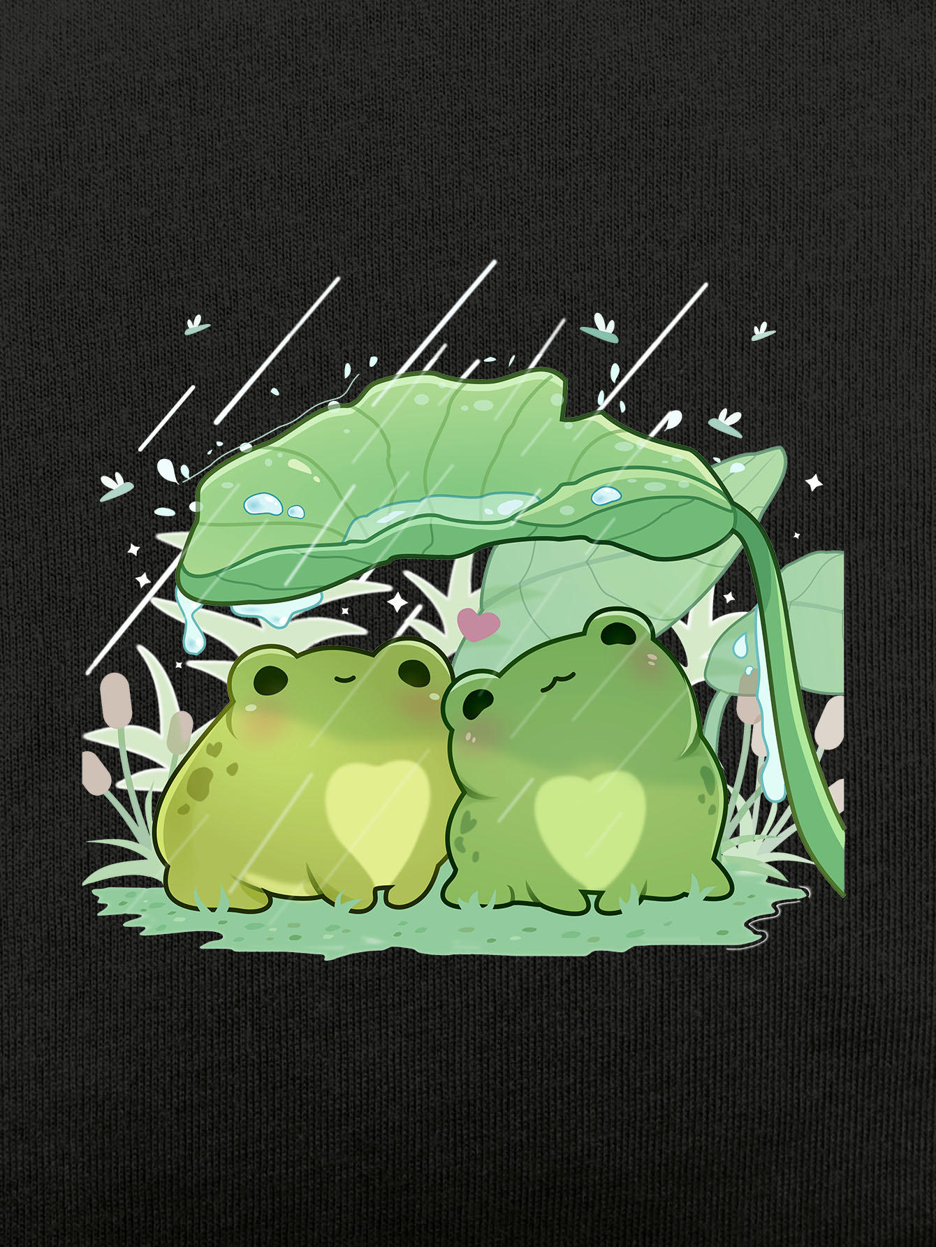 Beereckless Kawaii Frog Print Tee, School