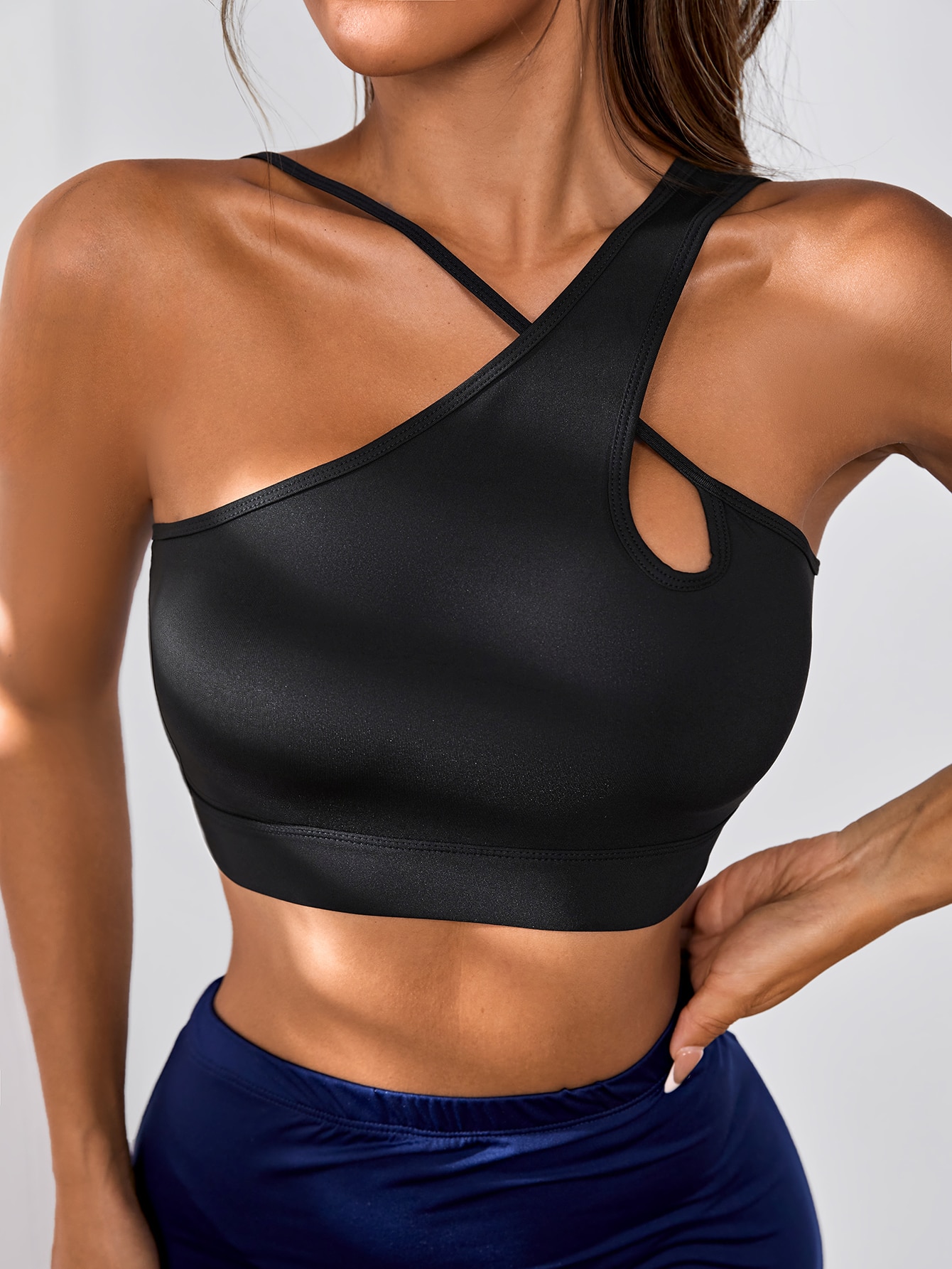 Cutout Crisscross Sports Top