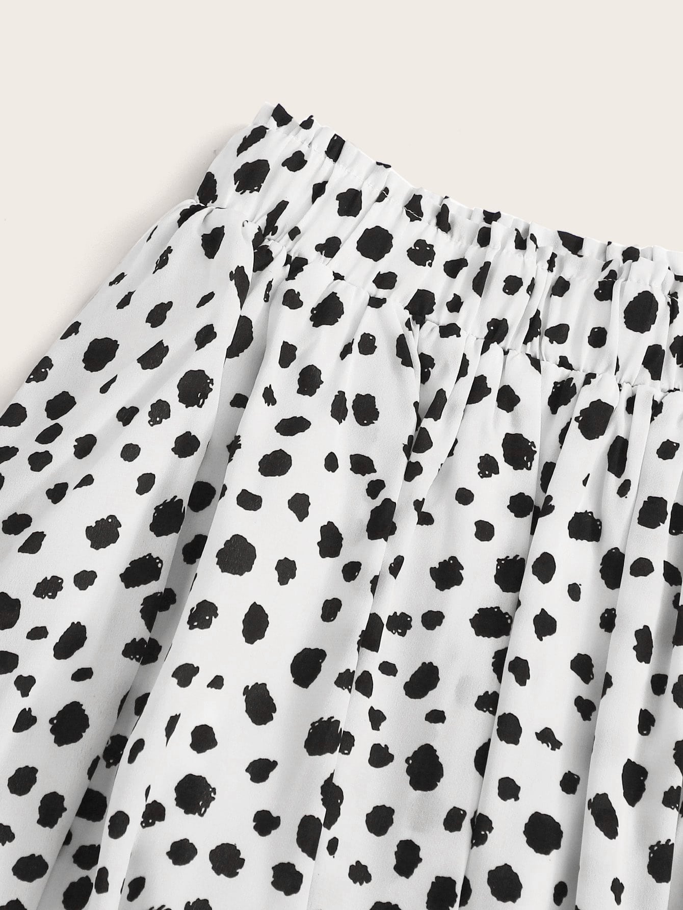 Dalmatian Print Midi Skirt Vacation Beach Outfits Women