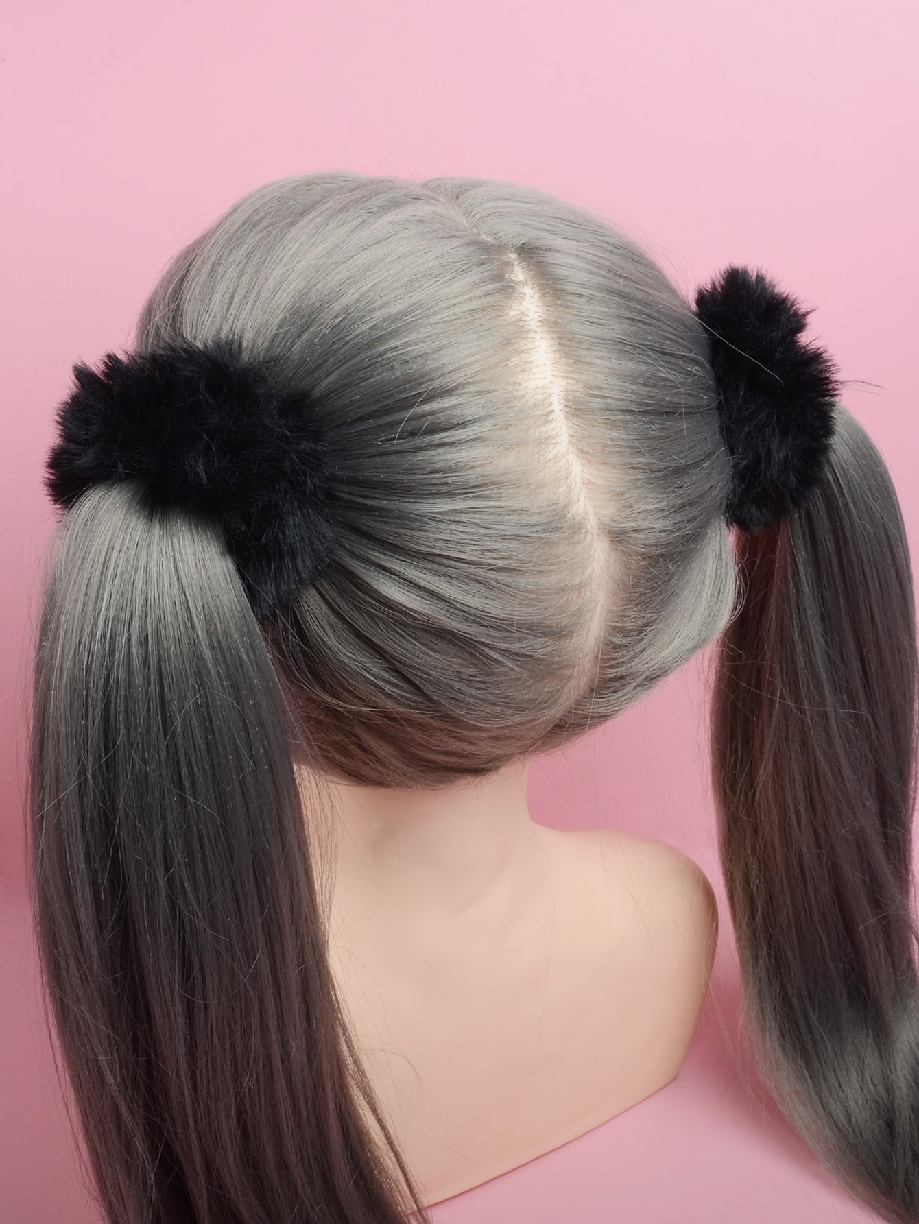 2pcs Fuzzy Hair Ties For Daily Use For Girls Hairstyles Casual Cute