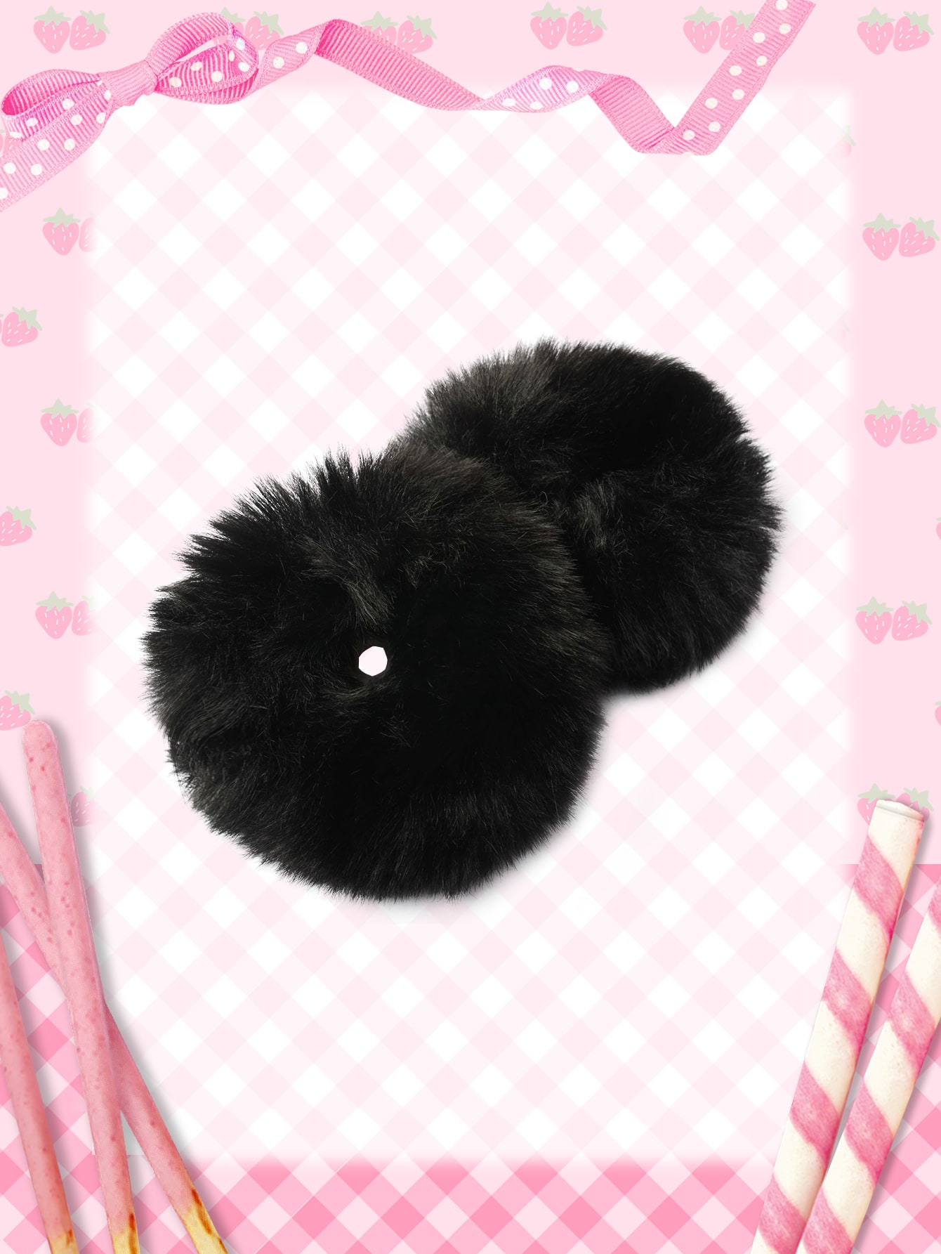 2pcs Fuzzy Hair Ties For Daily Use For Girls Hairstyles Casual Cute