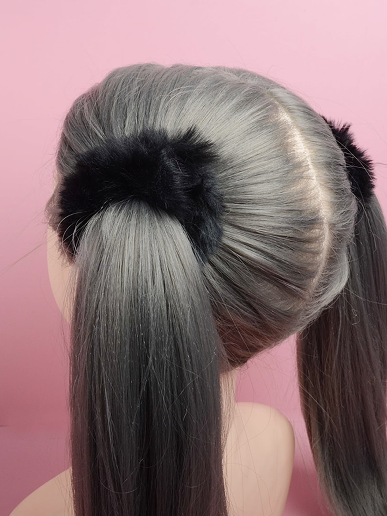 2pcs Fuzzy Hair Ties For Daily Use For Girls Hairstyles Casual Cute
