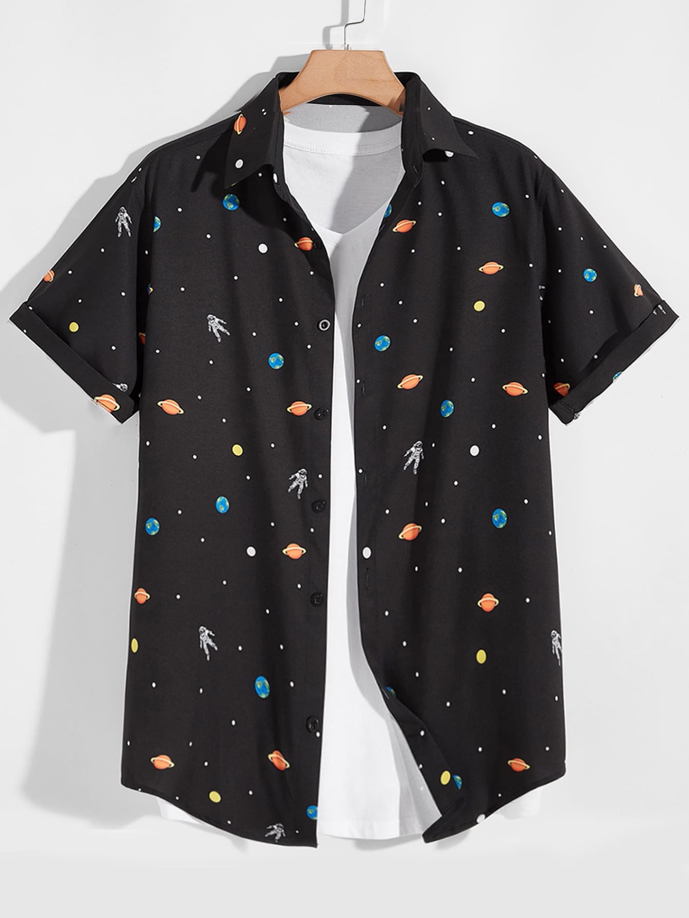 Guys Galaxy And Astronaut Shirt Without Tee