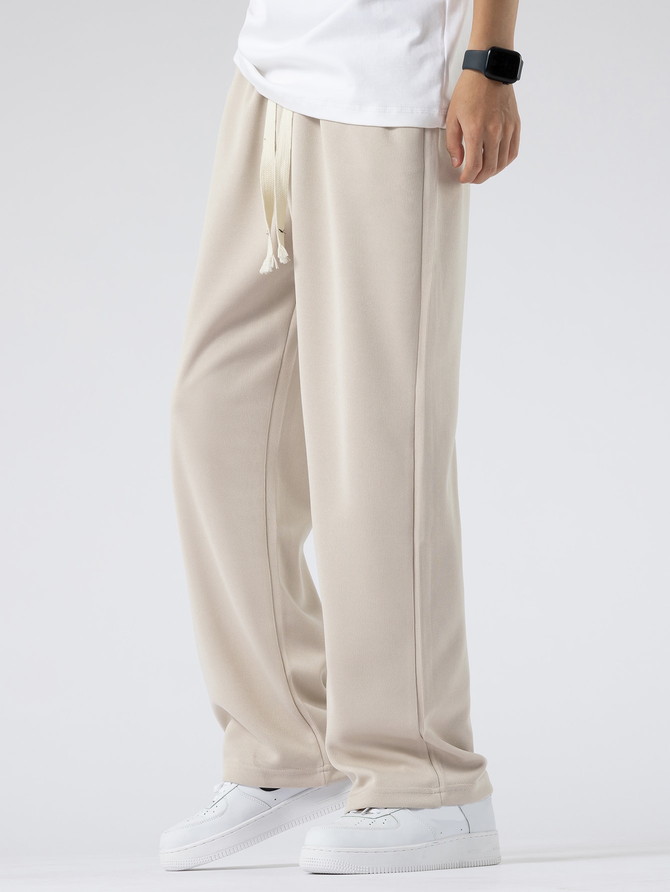 Guys Drawstring Waist Straight Leg Pants
