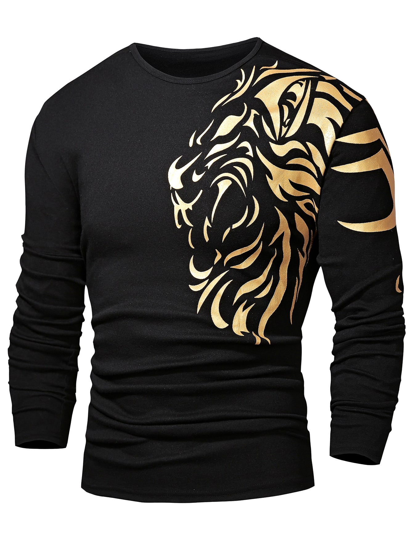 Guys Abstract Animal Print Tee