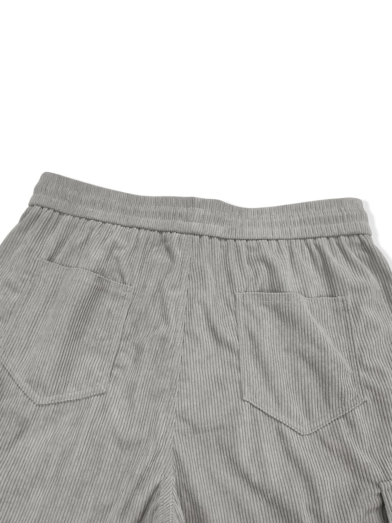 Guys Flap Pocket Side Drawstring Waist Corduroy Pants