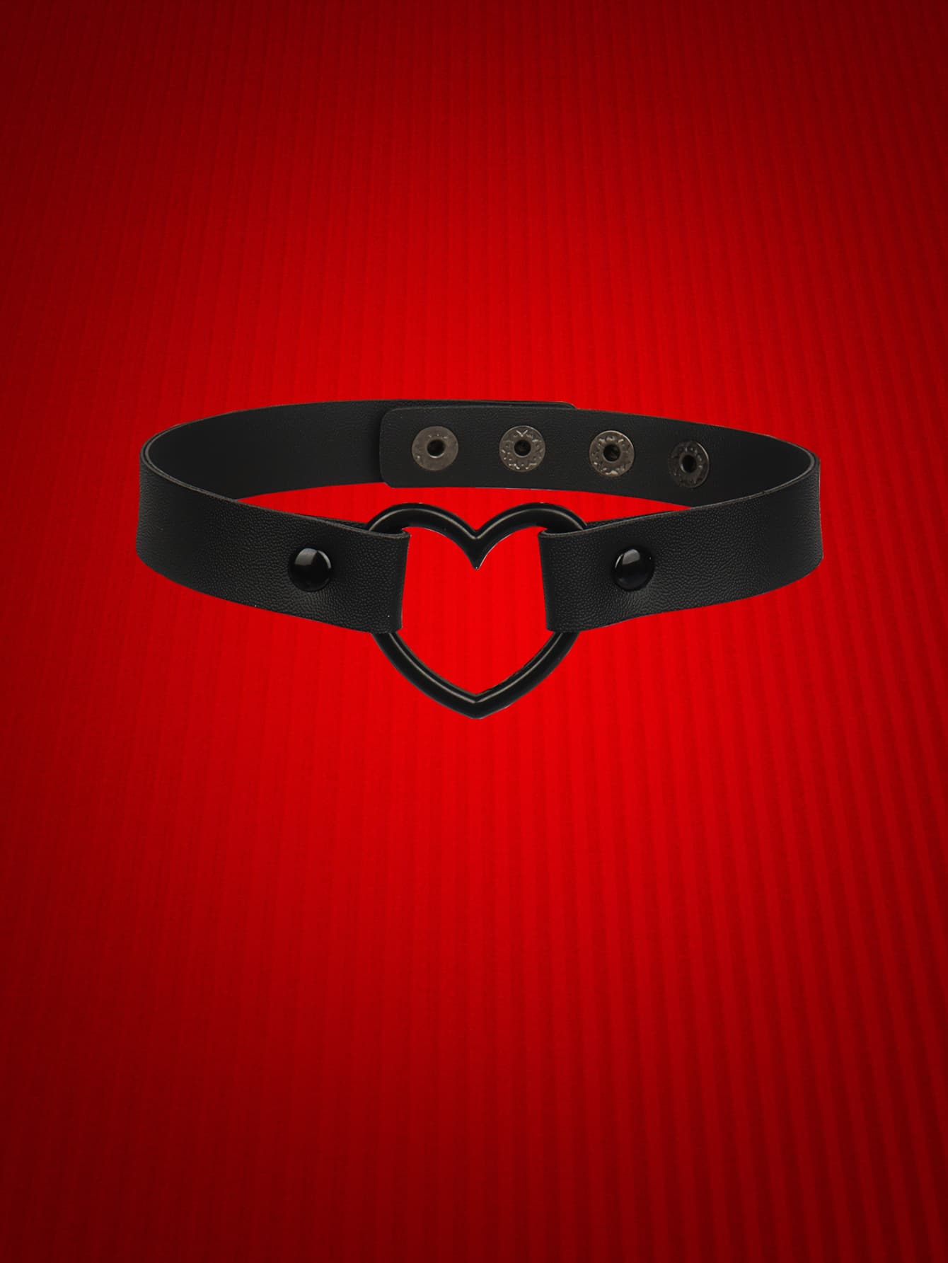 Grunge Punk Heart & Studded Decor Choker