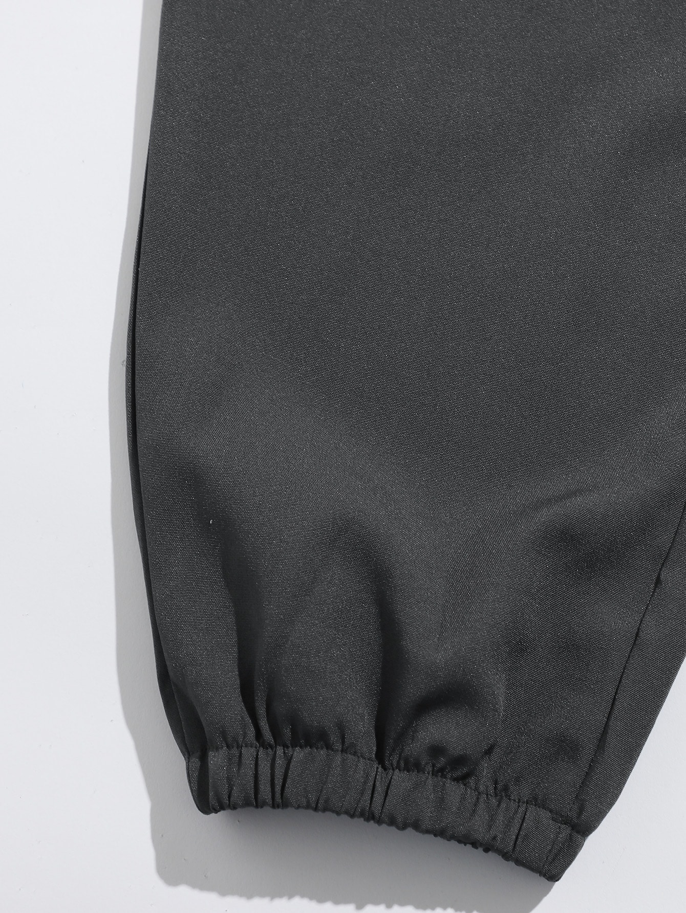 Letter Embroidery Drawstring Waist Carrot Pants