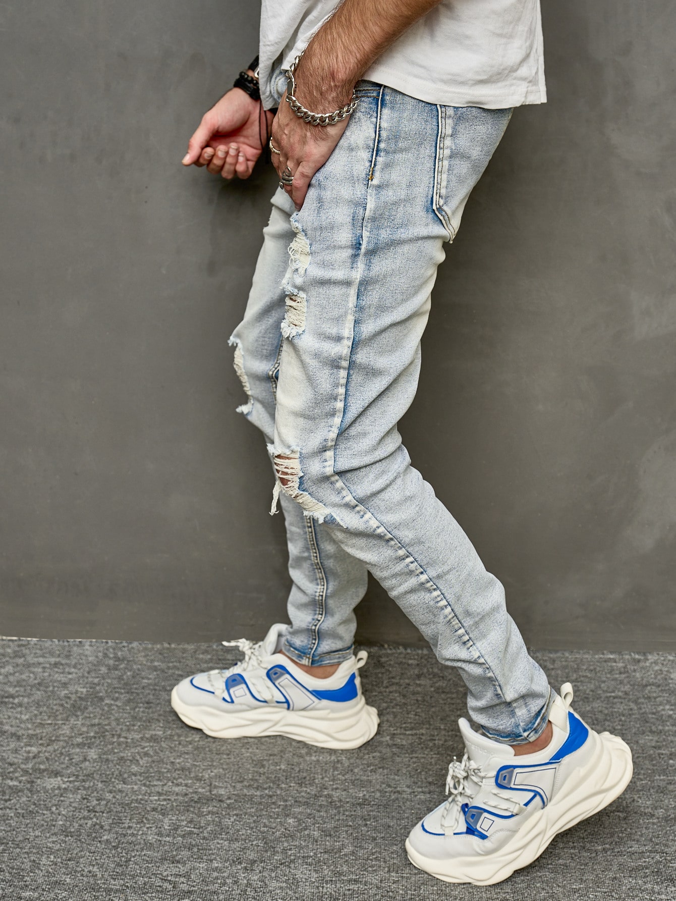 Guys Ripped Skinny Jeans