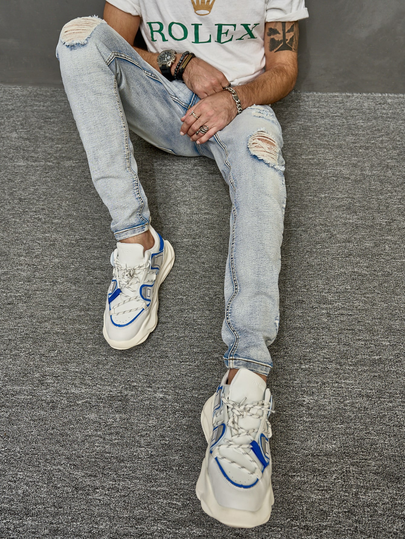 Guys Ripped Skinny Jeans