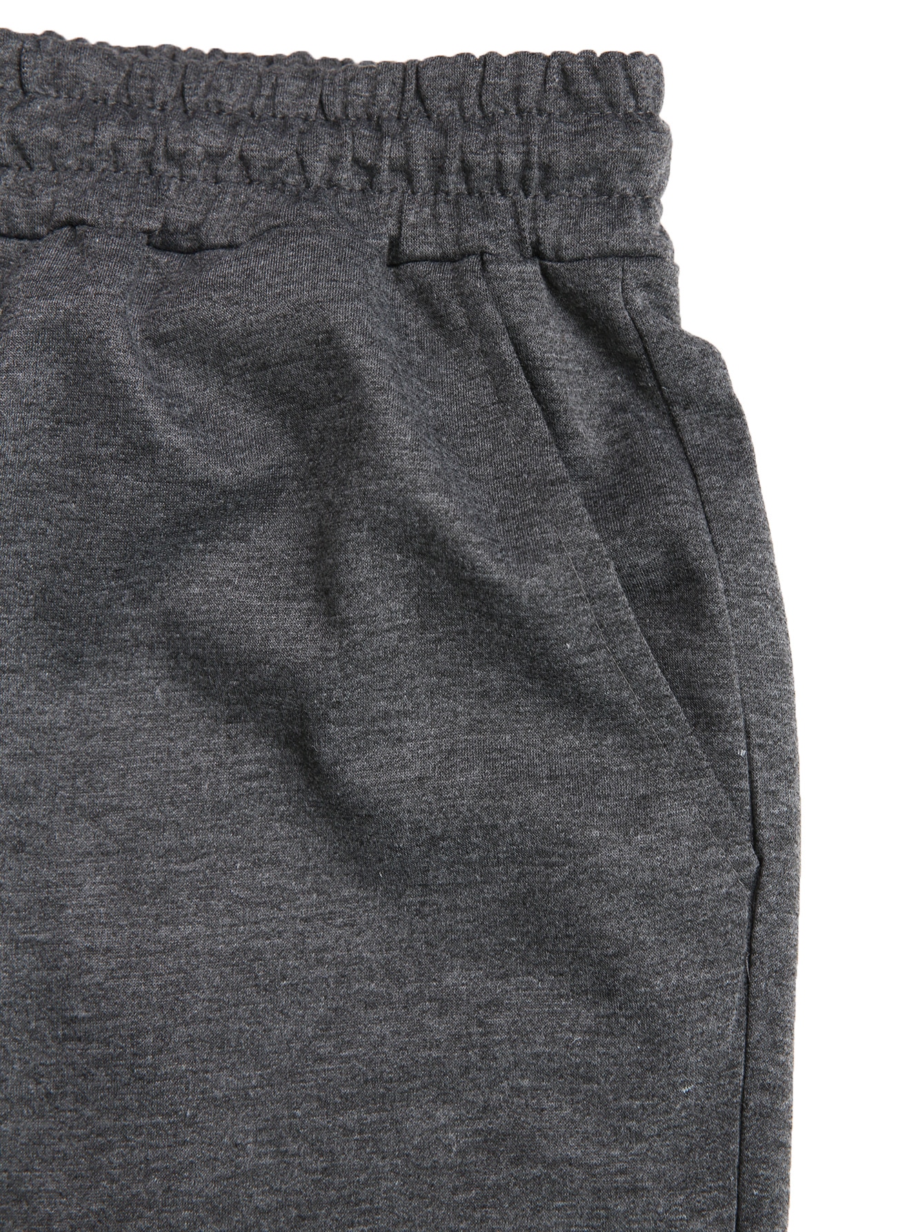 Guys Solid Drawstring Waist Track Shorts