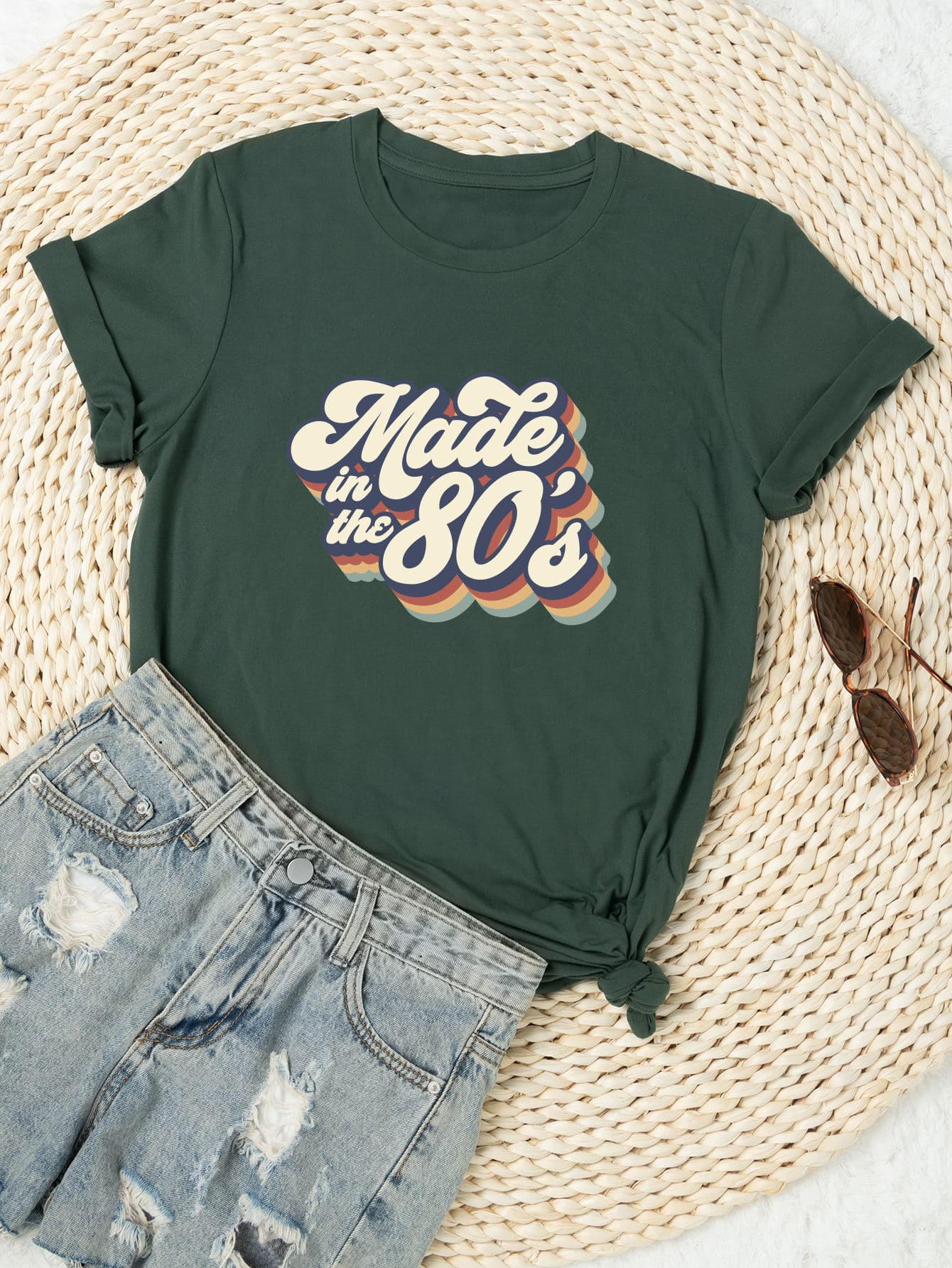 Plus Slogan Graphic Tee Made In The 80's