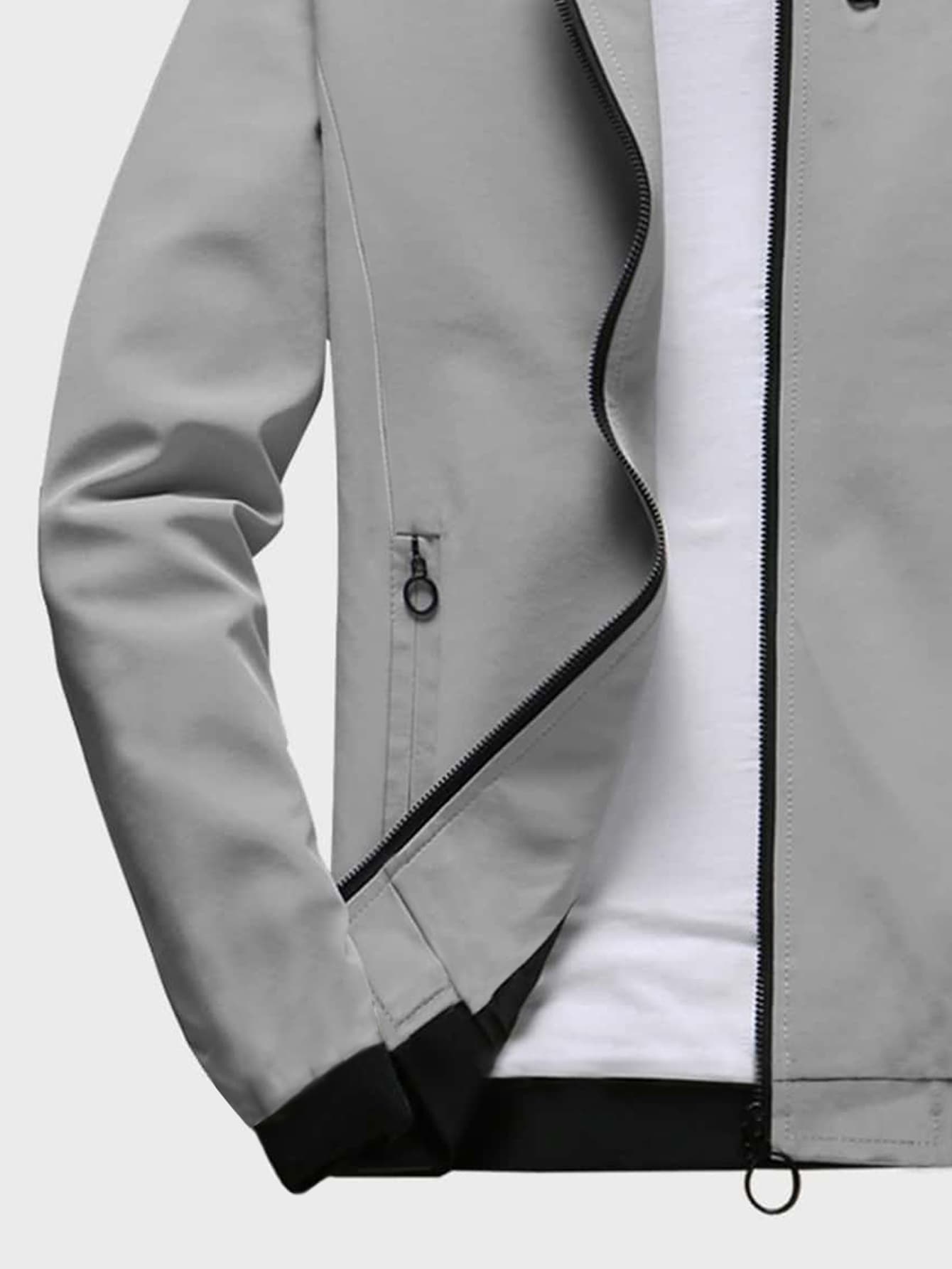 Guys Letter Graphic Bomber Jacket Without Tee