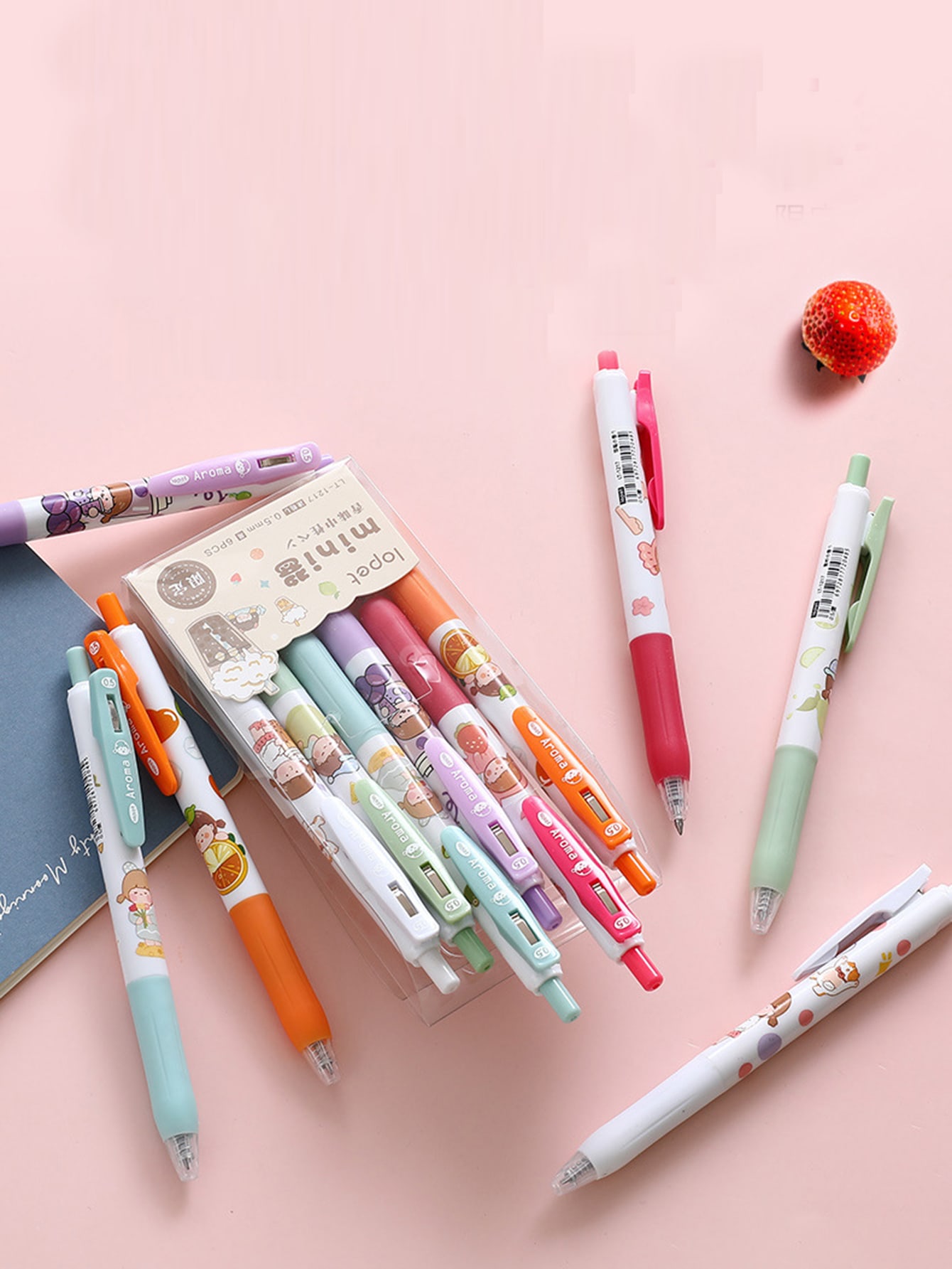 6pcs Cartoon Graphic Gel Pen