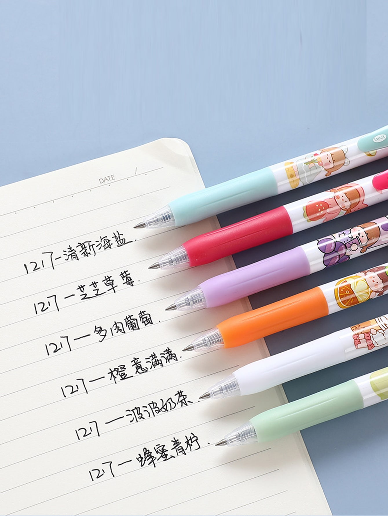 6pcs Cartoon Graphic Gel Pen