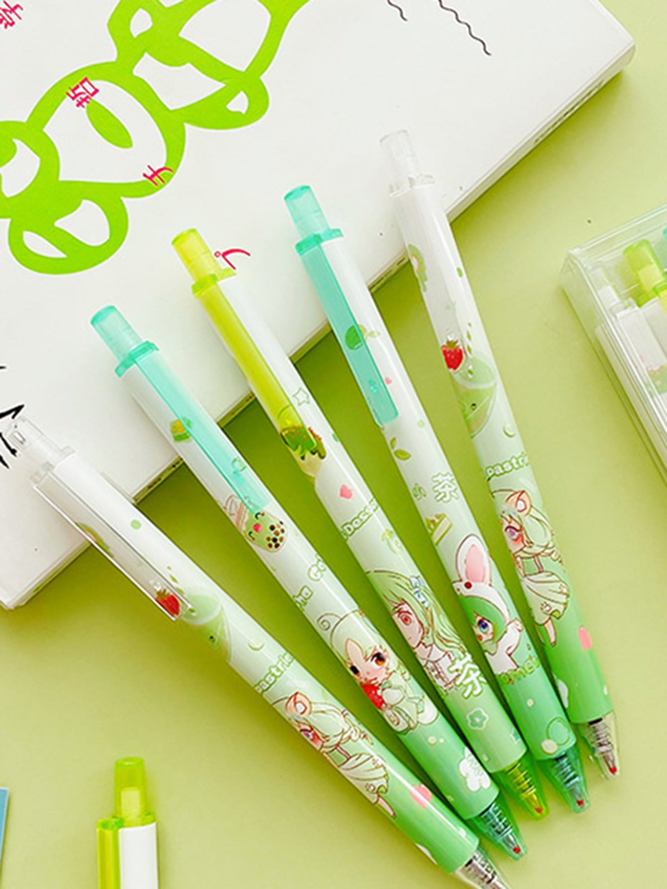 6pcs Cartoon Graphic Gel Pen