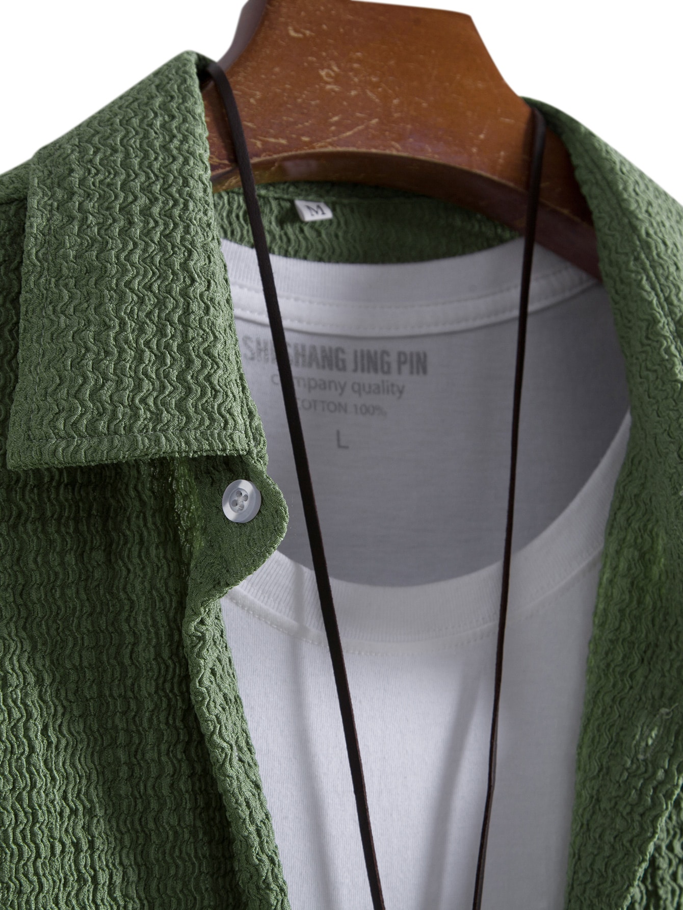 Guys Solid Button Up Shirt Without Tee