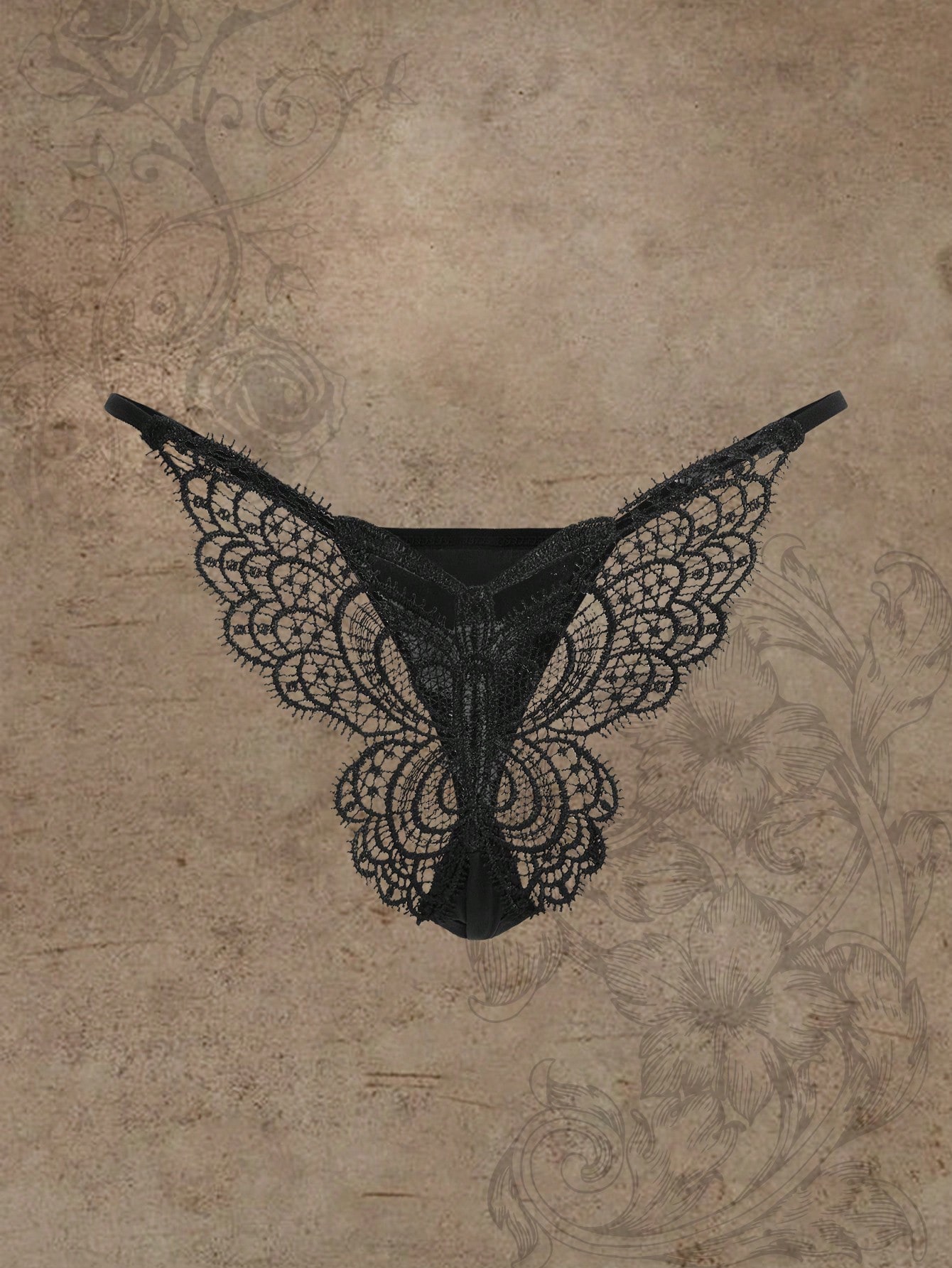 Fairycore Butterfly Pattern Lace Thong