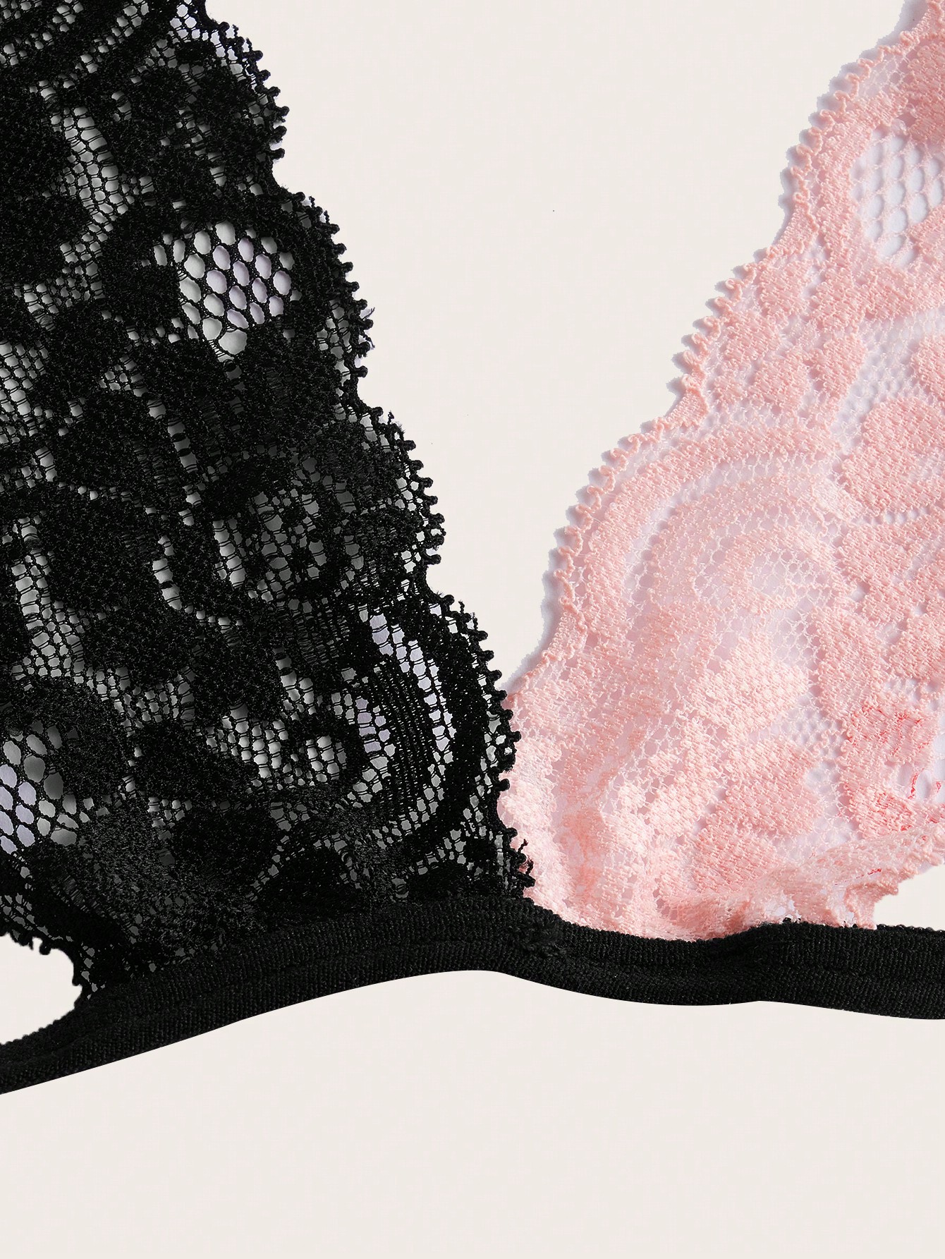 Kawaii Floral Lace Cut-out Lingerie Set With Choker