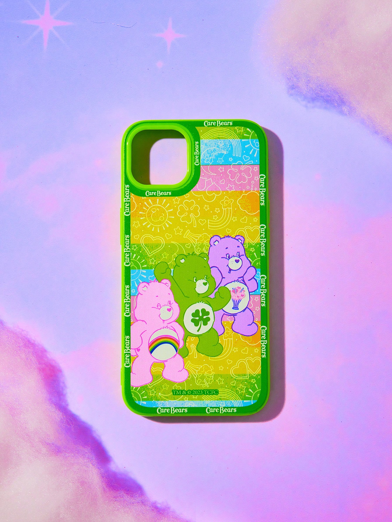 ROMWE X Care Bears 1pc Cartoon Bear & Heart Pattern TPU Phone Case Compatible With IPhone