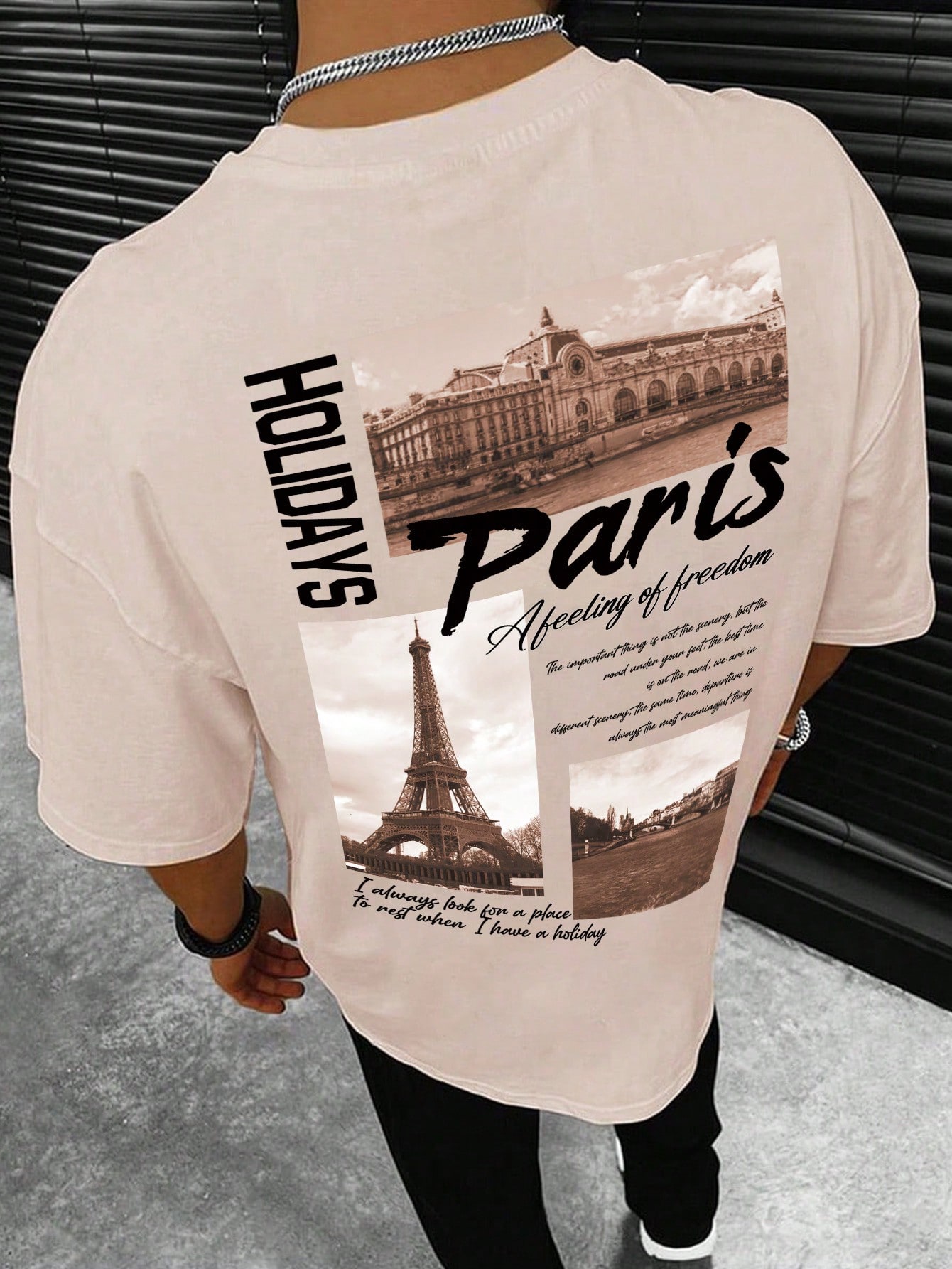 Guys Tower & Slogan Graphic Tee