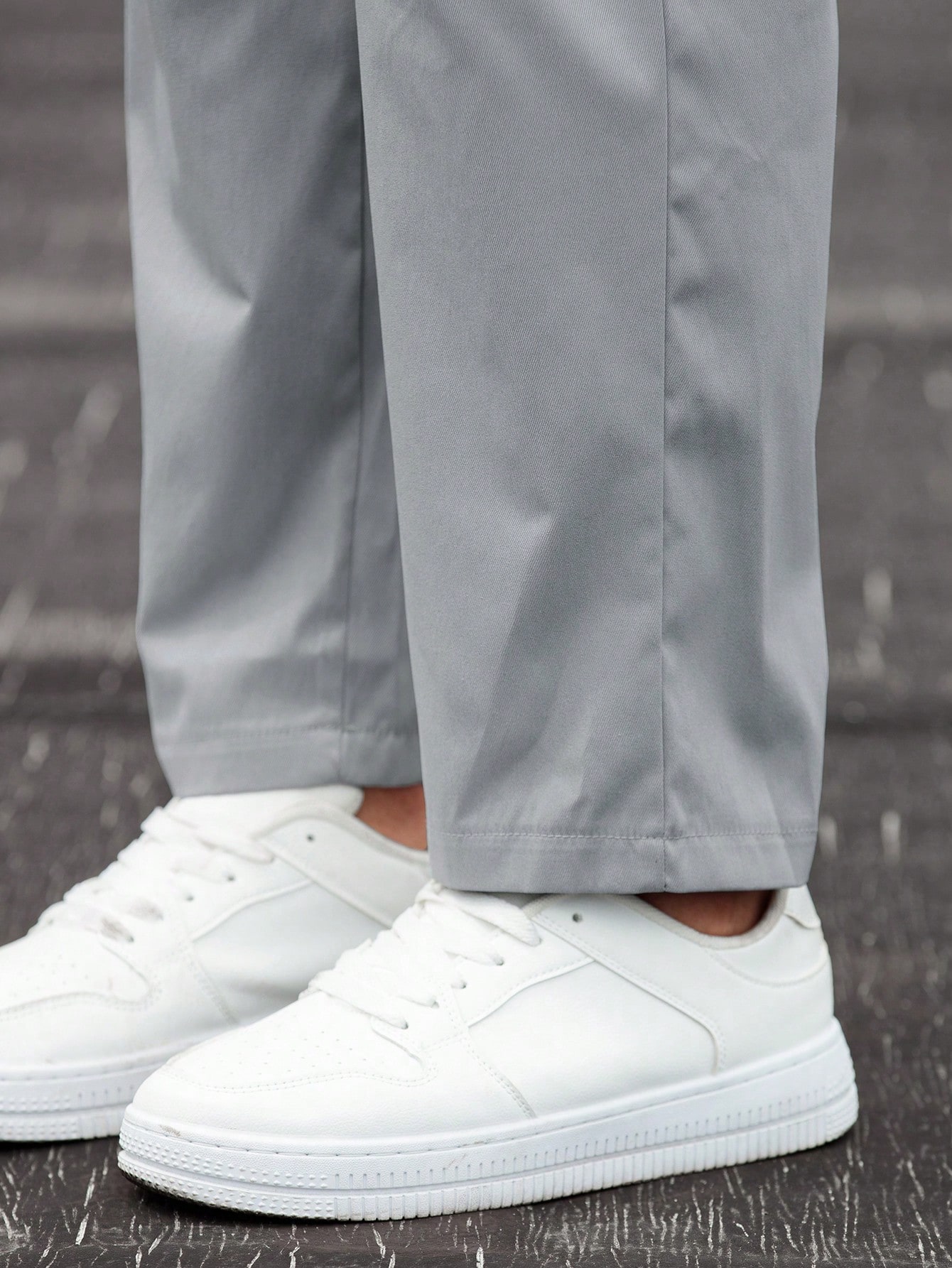 Guys Letter Patched Detail Flap Pocket Side Drawstring Waist Cargo Pants