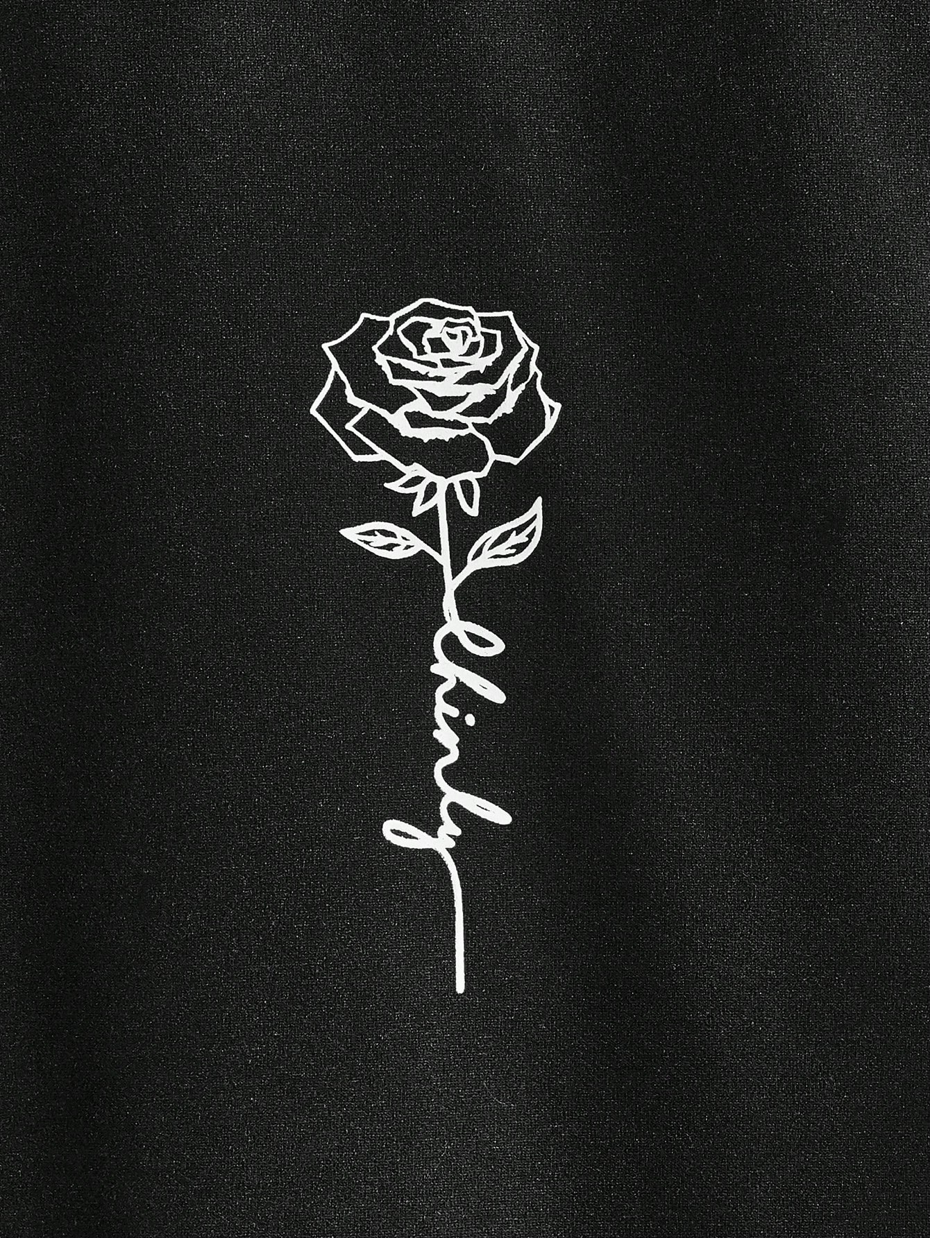 Manfinity ModaGents Guys Slogan and Floral Print Tee