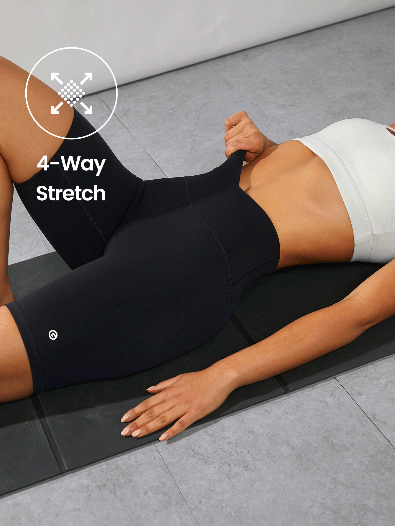 8" FeatherFit™ Crossover Biker Shorts Cycling Running Gym Workout Summer