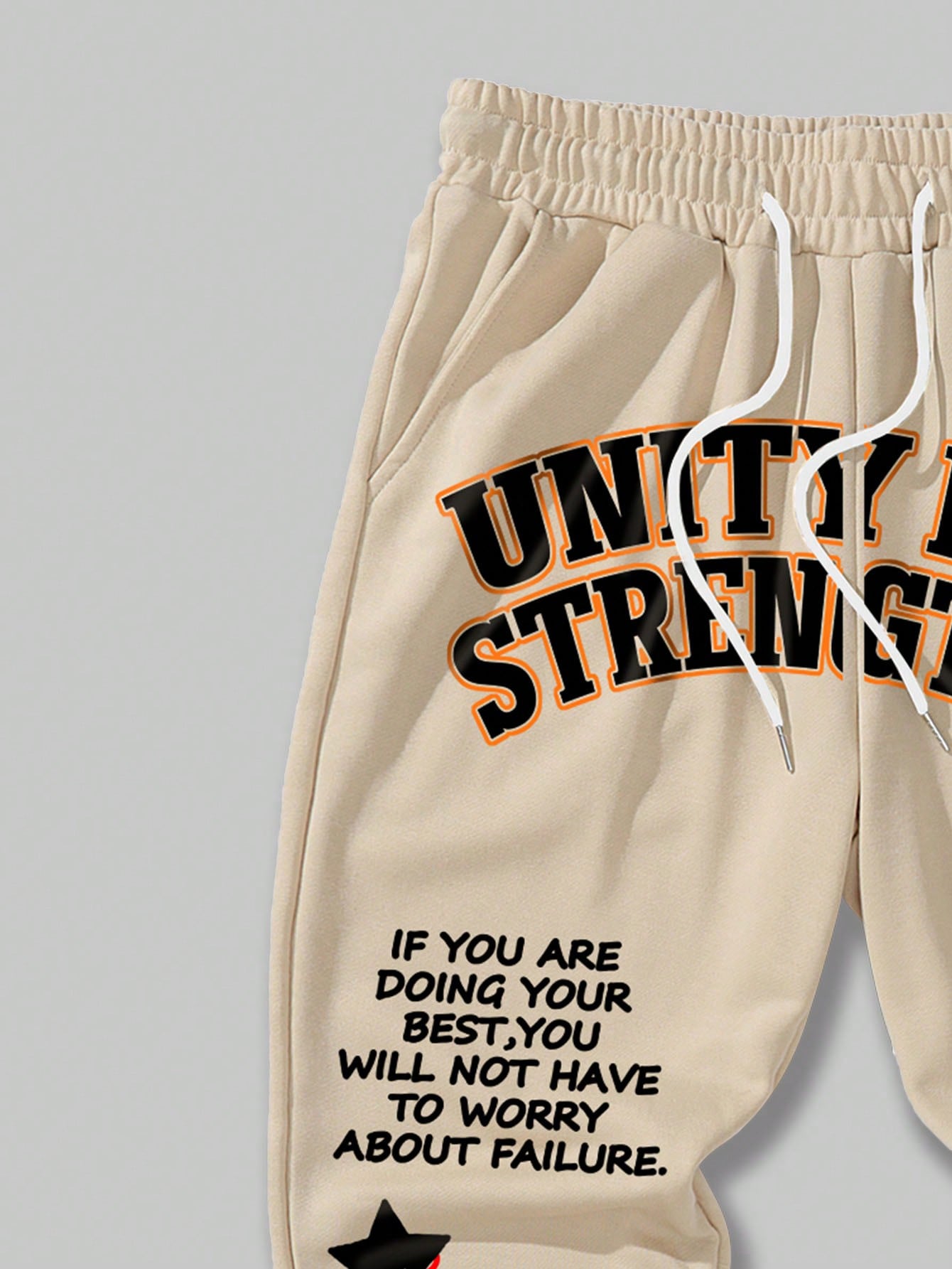 Street Life Men Slogan Graphic Drawstring Waist Sweatpants