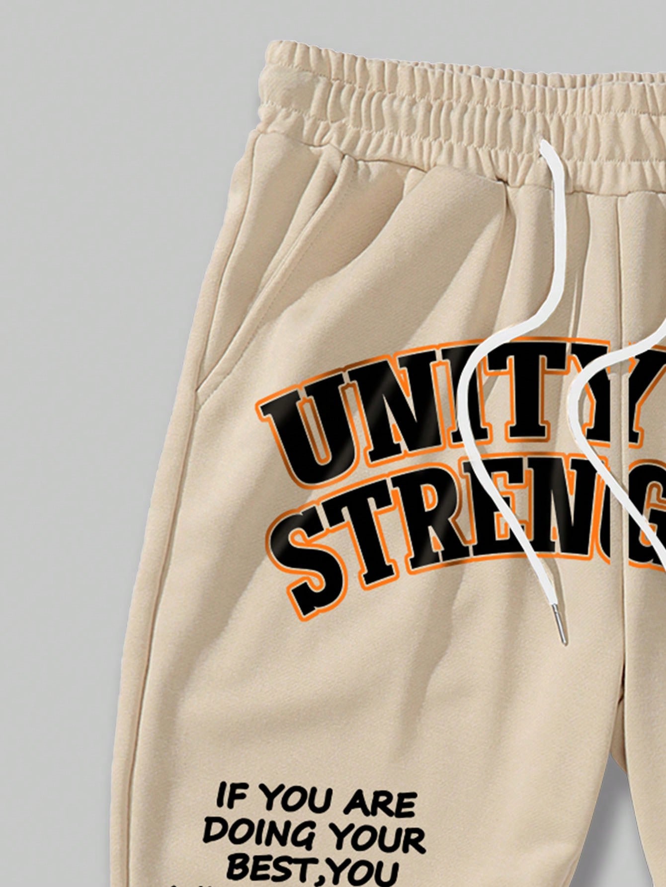 Street Life Men Slogan Graphic Drawstring Waist Sweatpants