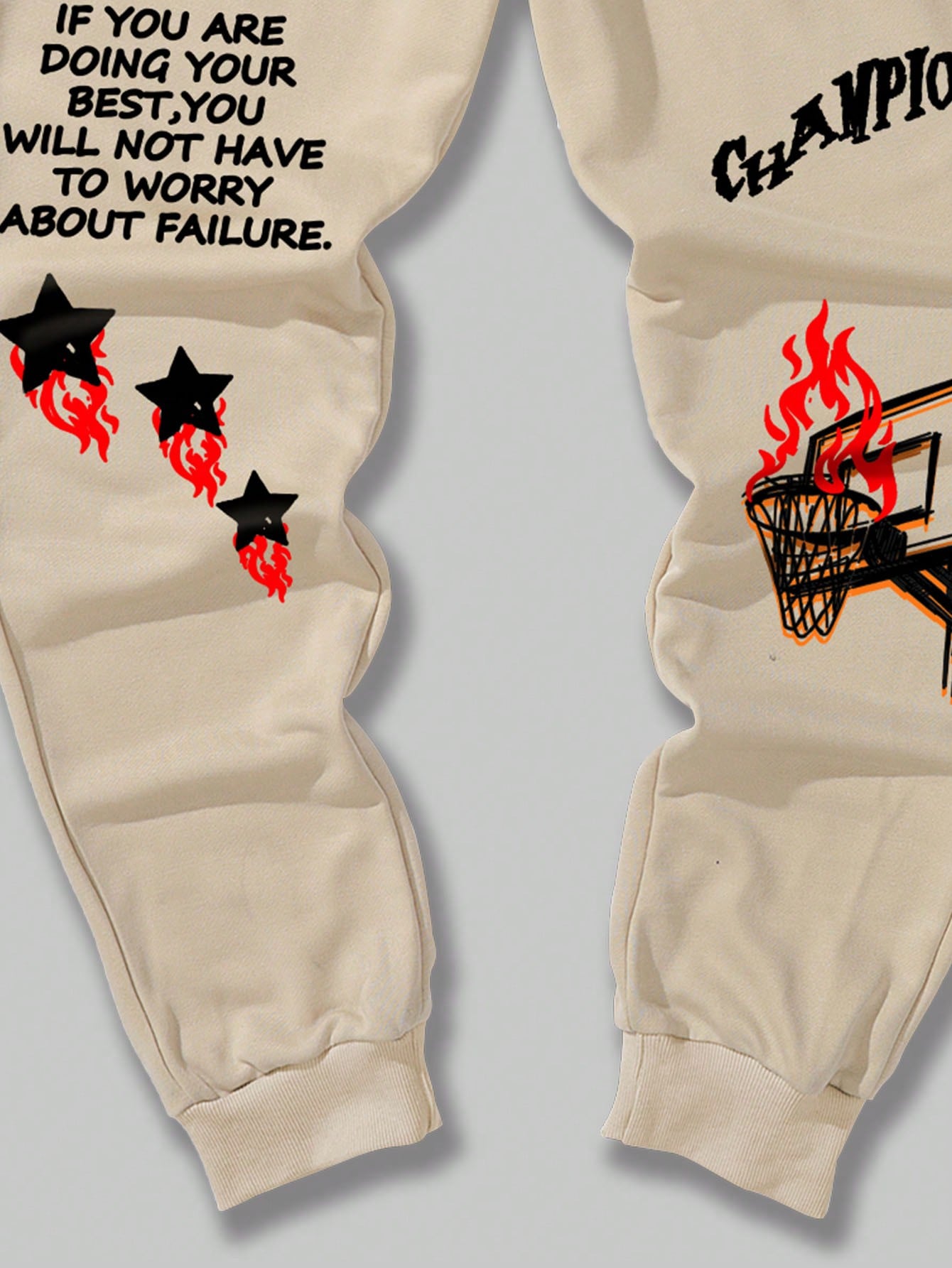 Street Life Men Slogan Graphic Drawstring Waist Sweatpants