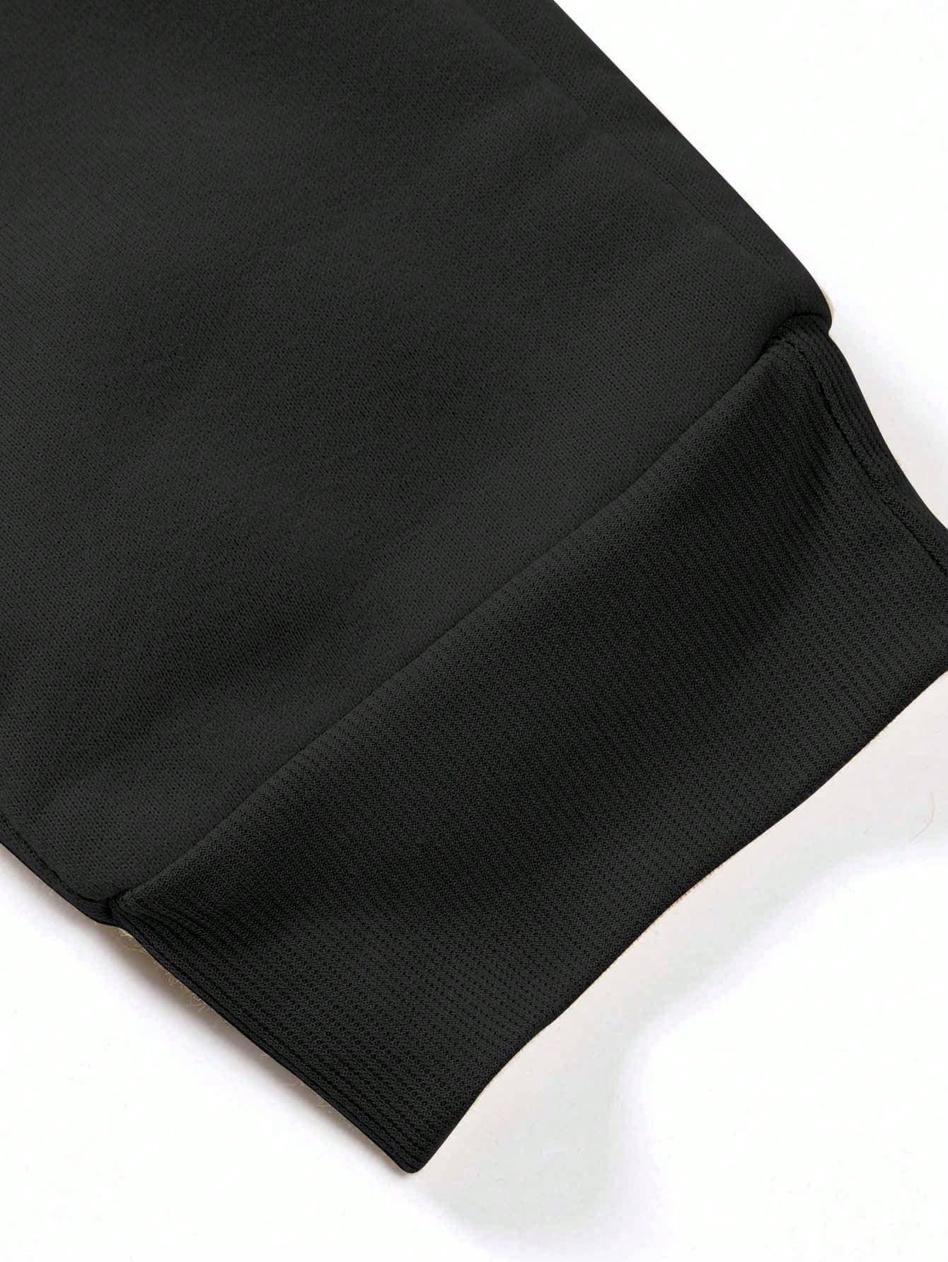 Guys Letter Graphic Drawstring Waist Sweatpants