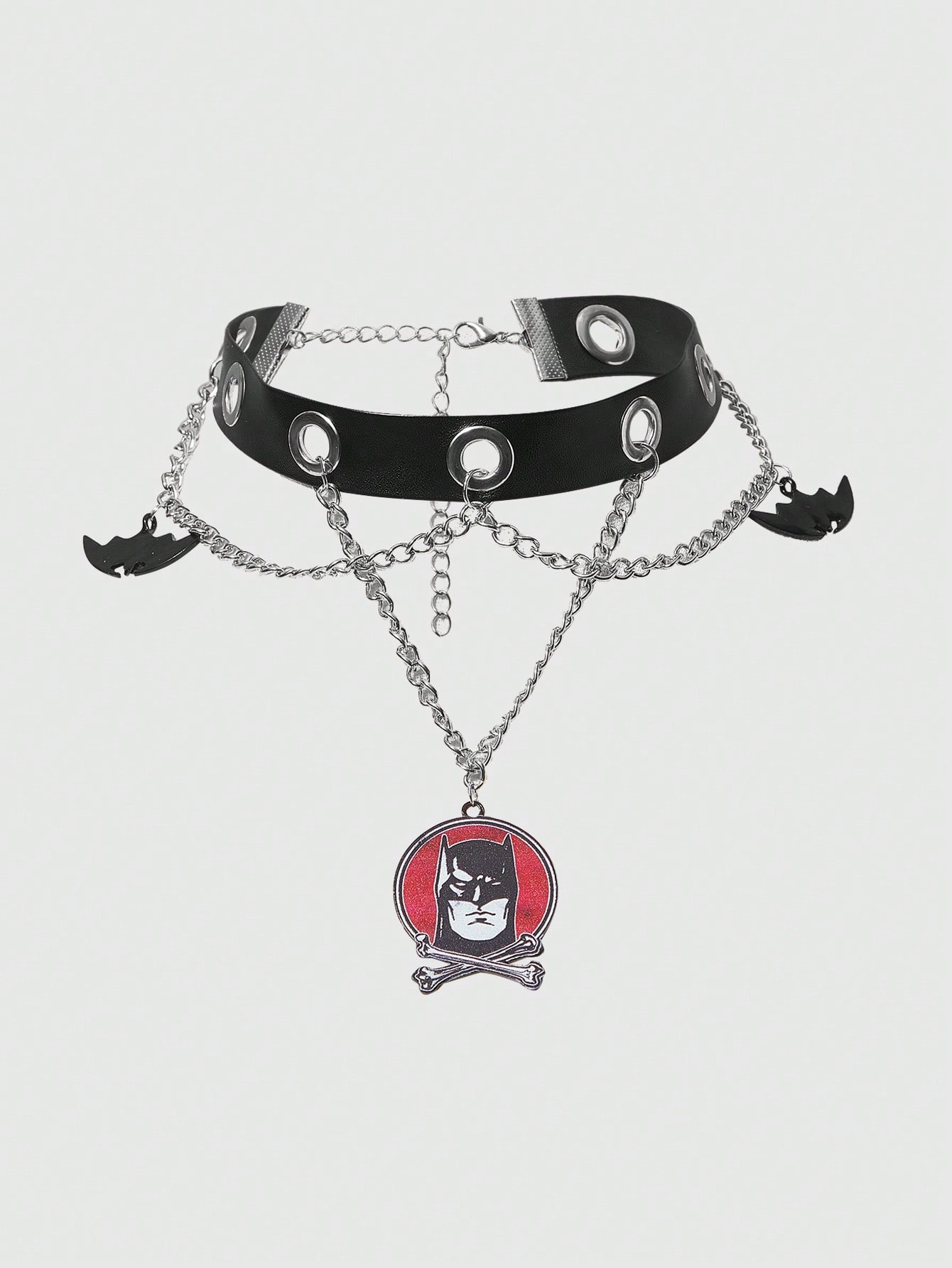 Batman X ROMWE Black Bat Design Collar, Suitable For Halloween