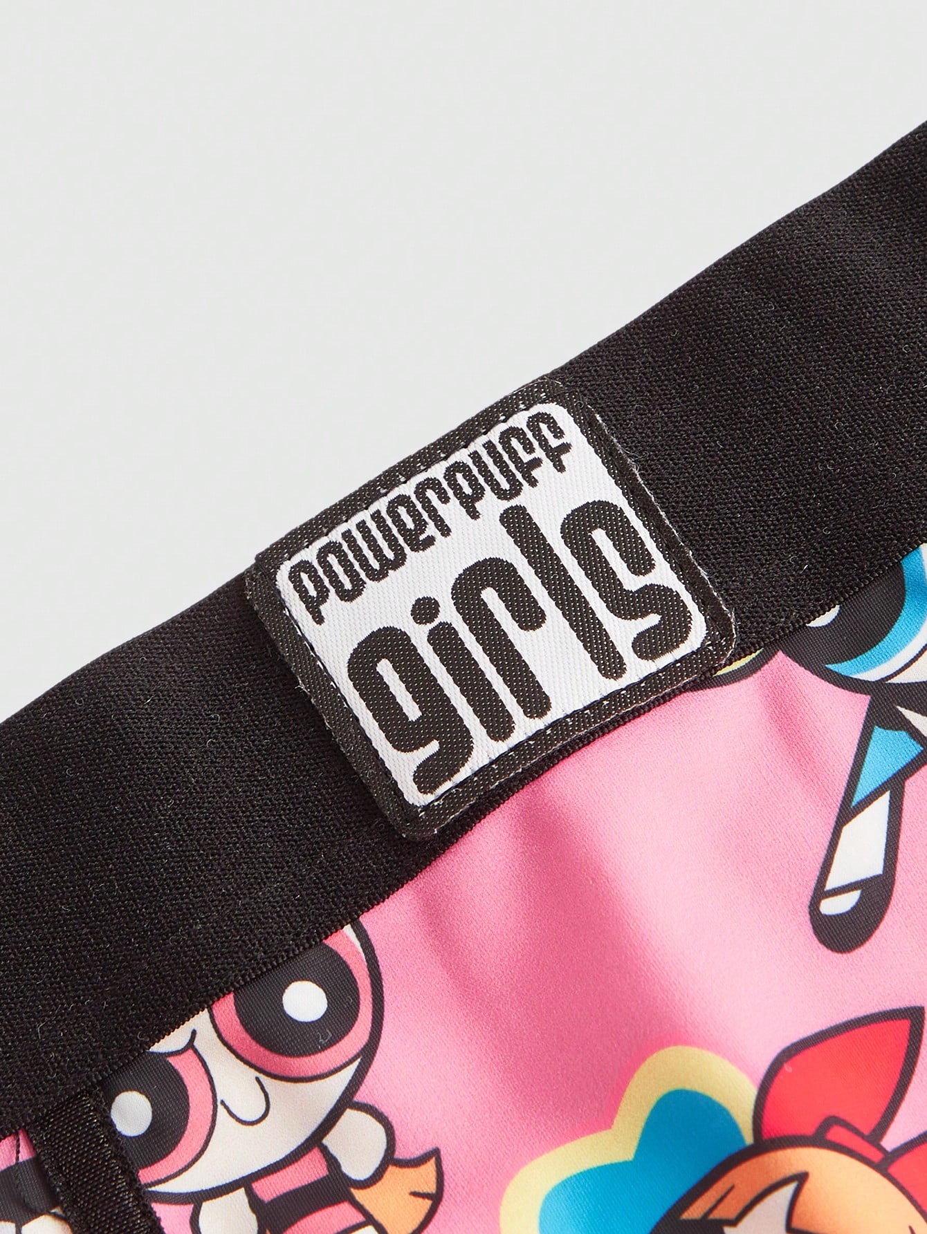 The Powerpuff Girls | ROMWE Plus Cartoon Graphic Contrast Binding Racerback Lingerie Set