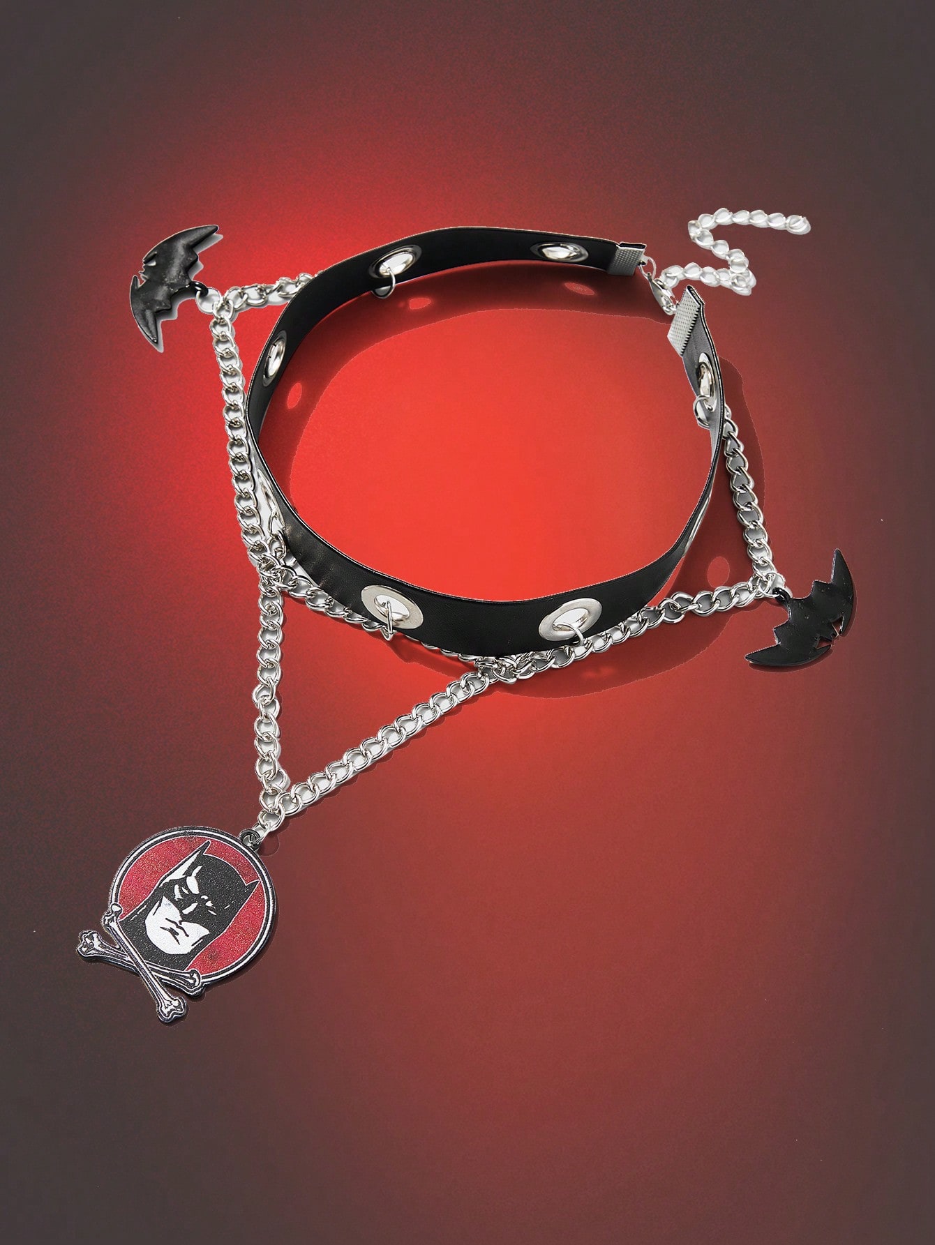 Batman X ROMWE Black Bat Design Collar, Suitable For Halloween