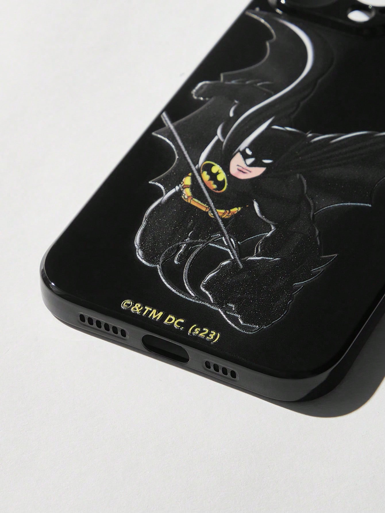 Batman X ROMWE 1pc Cartoon Pattern Silicone Phone Case Compatible With IPhone