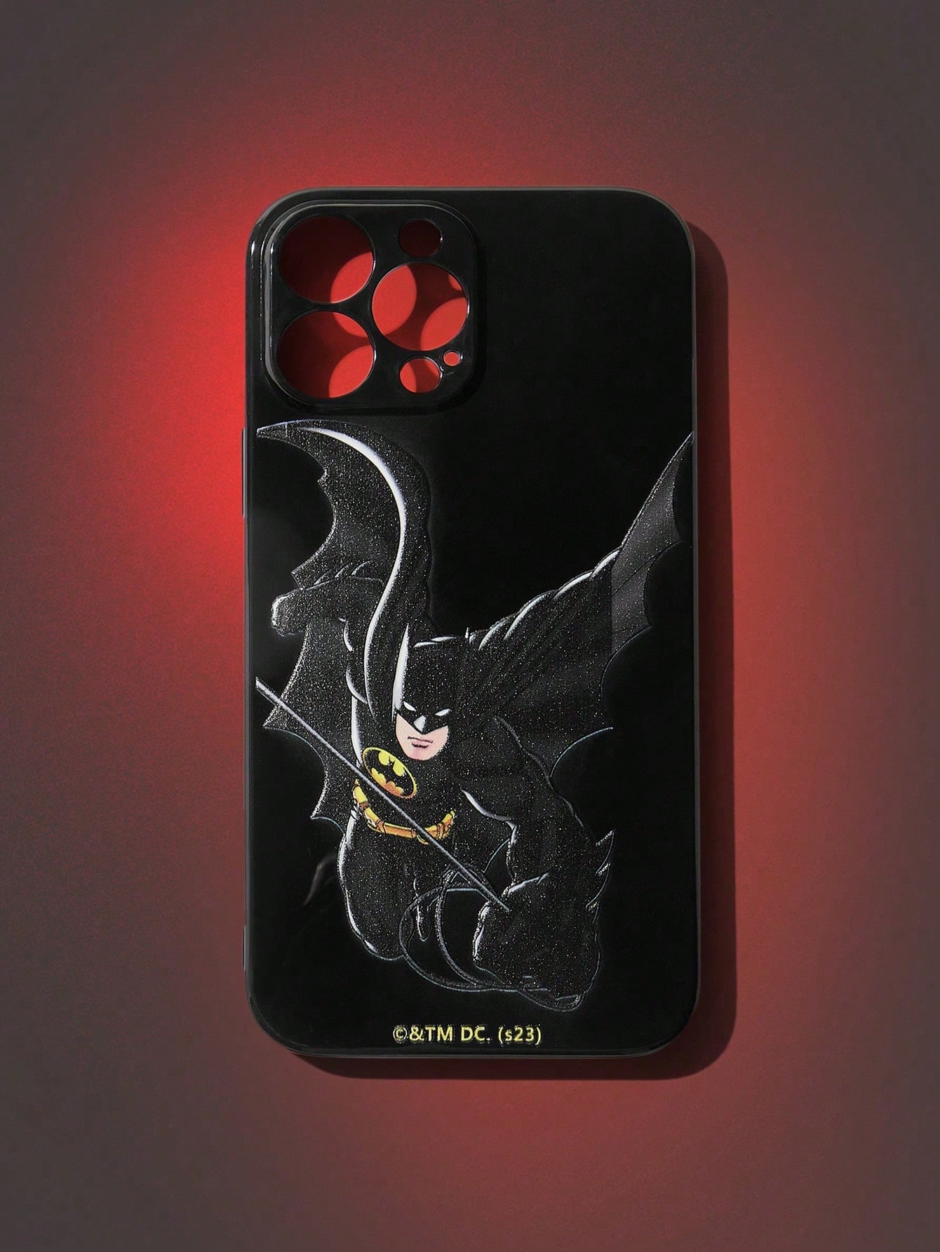 Batman X ROMWE 1pc Cartoon Pattern Silicone Phone Case Compatible With IPhone