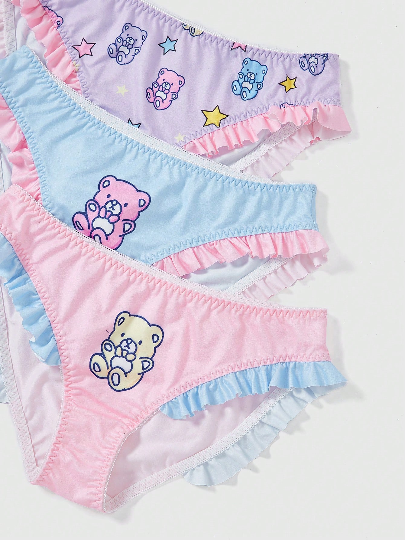 Kawaii 3pcs Cartoon Printed Briefs