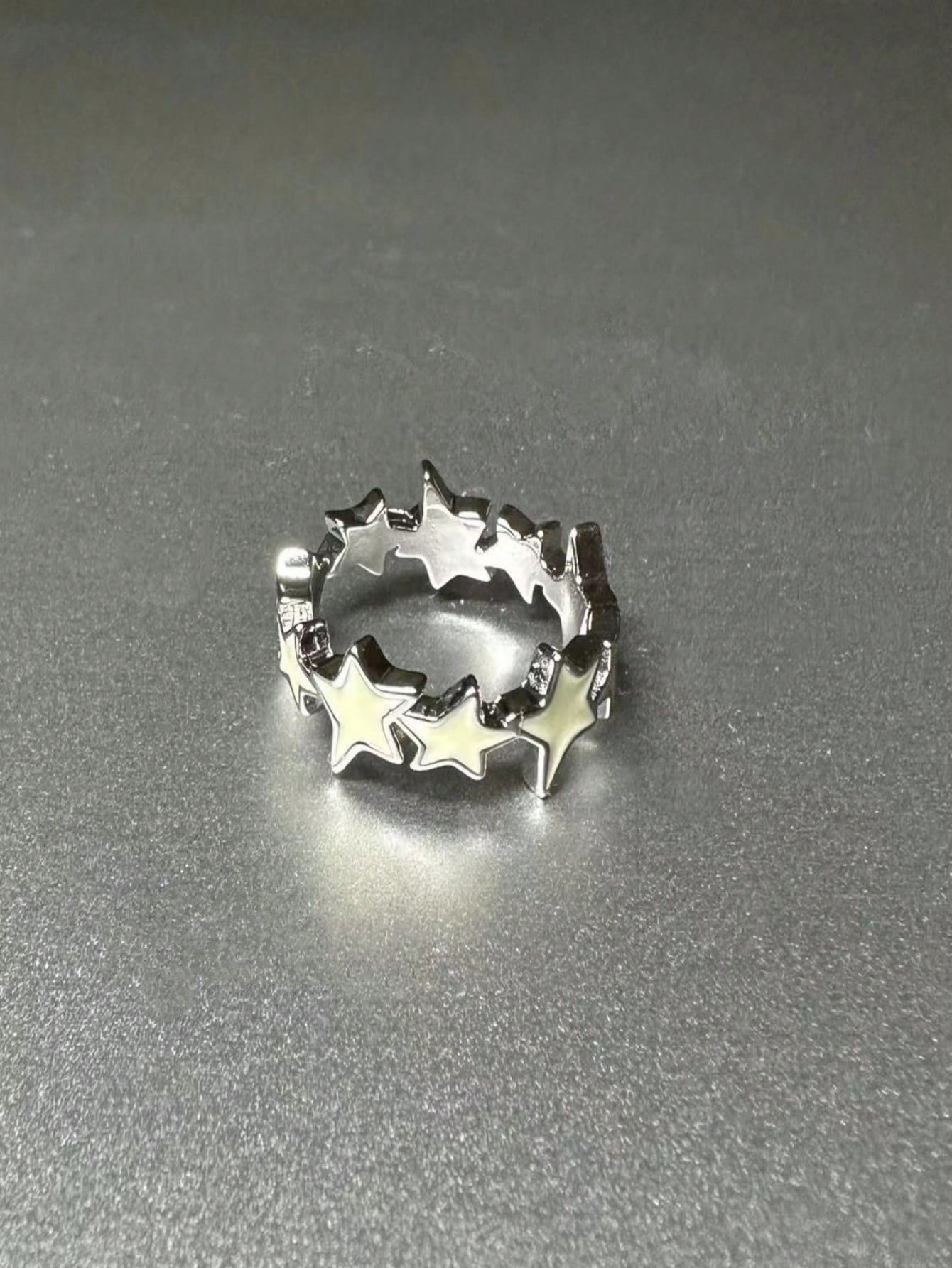Kawaii Asymmetric Color Star Ring Female Ins Personality Sweet And Cool Style Dopamine Index Finger Ring Accessories Ring Set